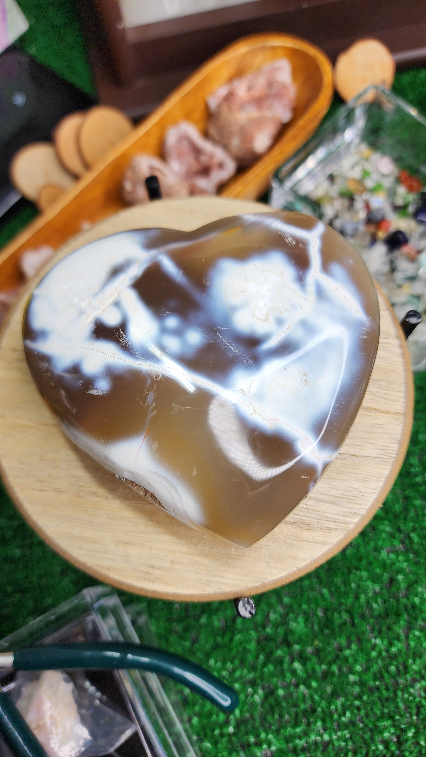 Orca Agate Heart