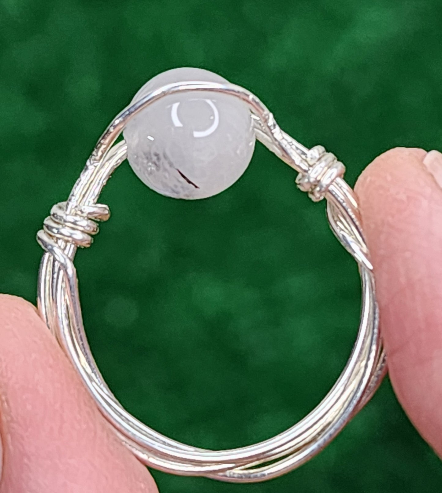 Tourmaline Quartz Wire Wrapped Ring 💎🖤