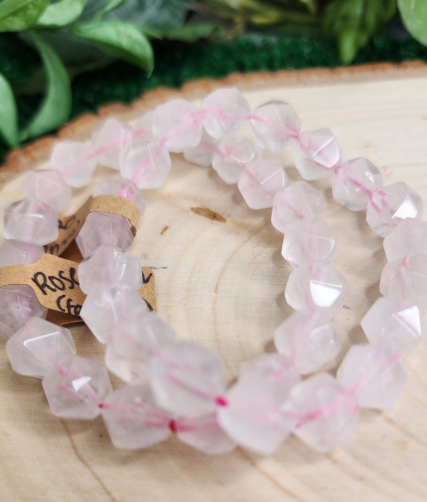 Faceted Rose Quartz Bracelets (10mm)