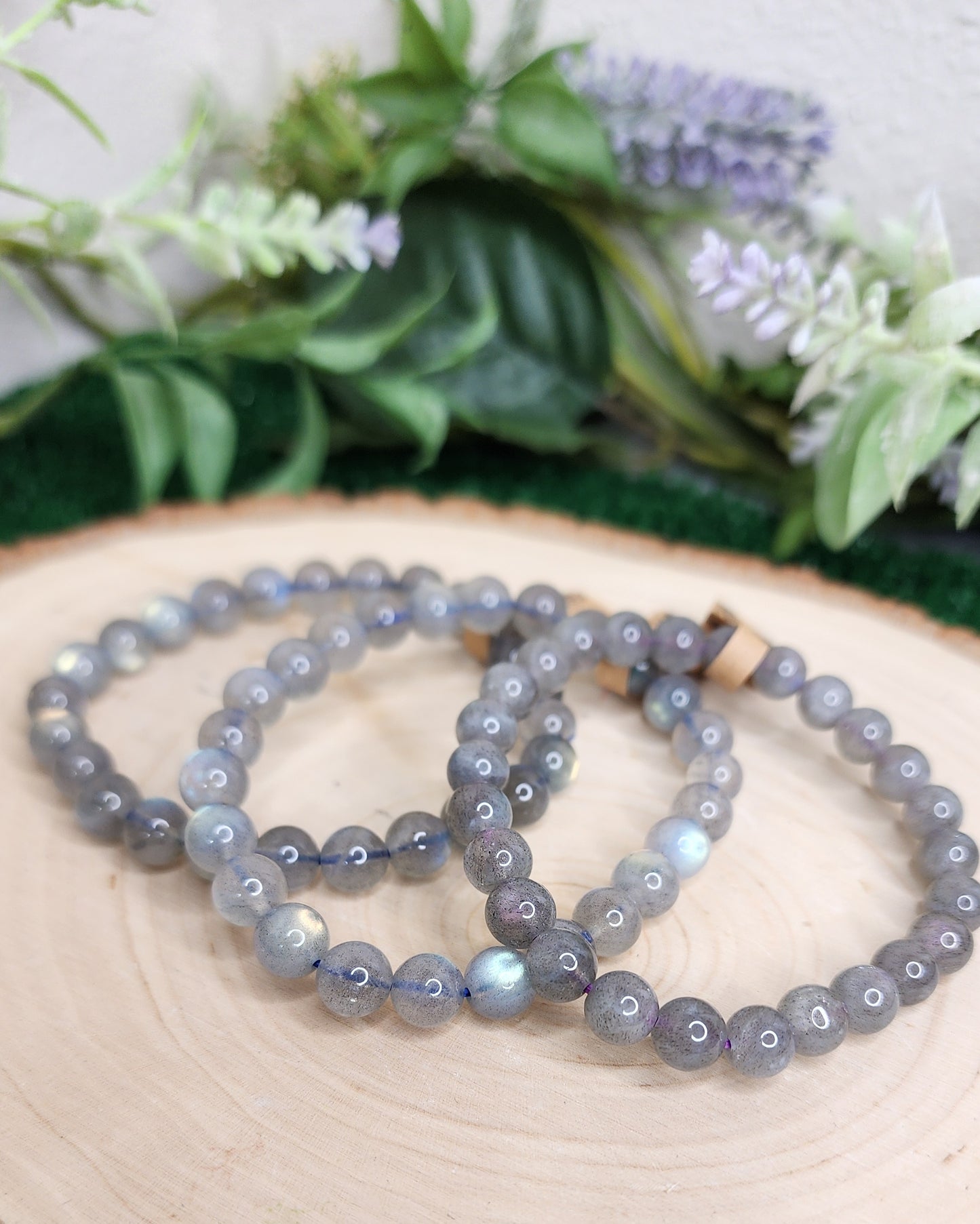 Labradorite Beaded Bracelets (8mm)