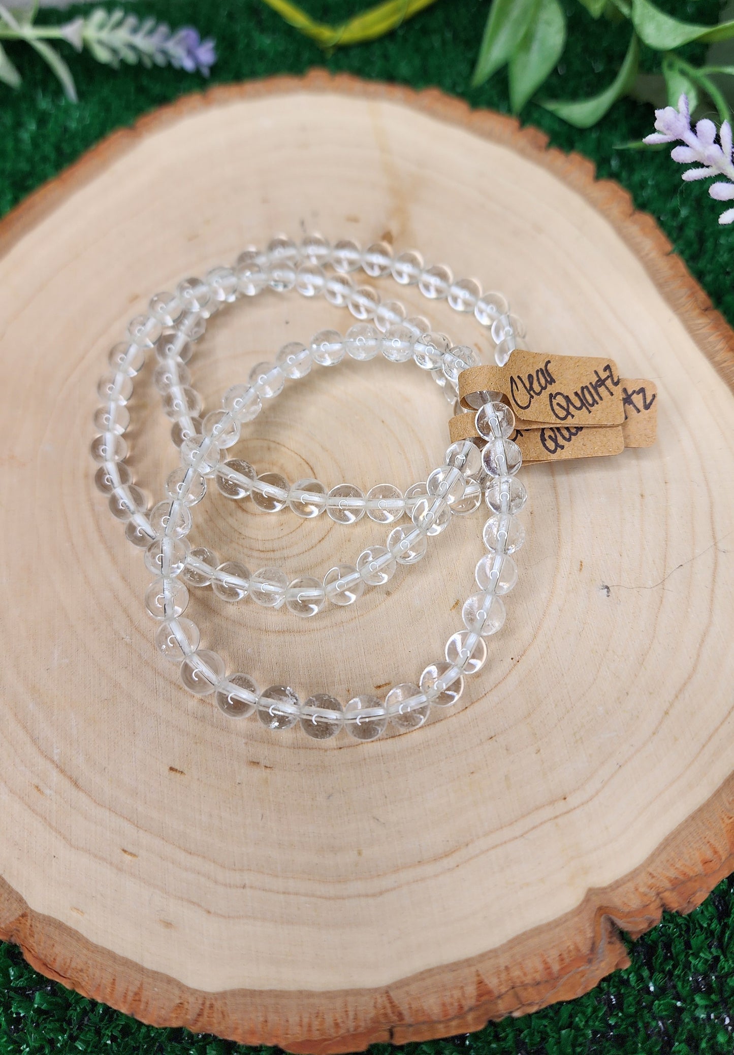 Clear Quartz Beaded Bracelets (6mm)