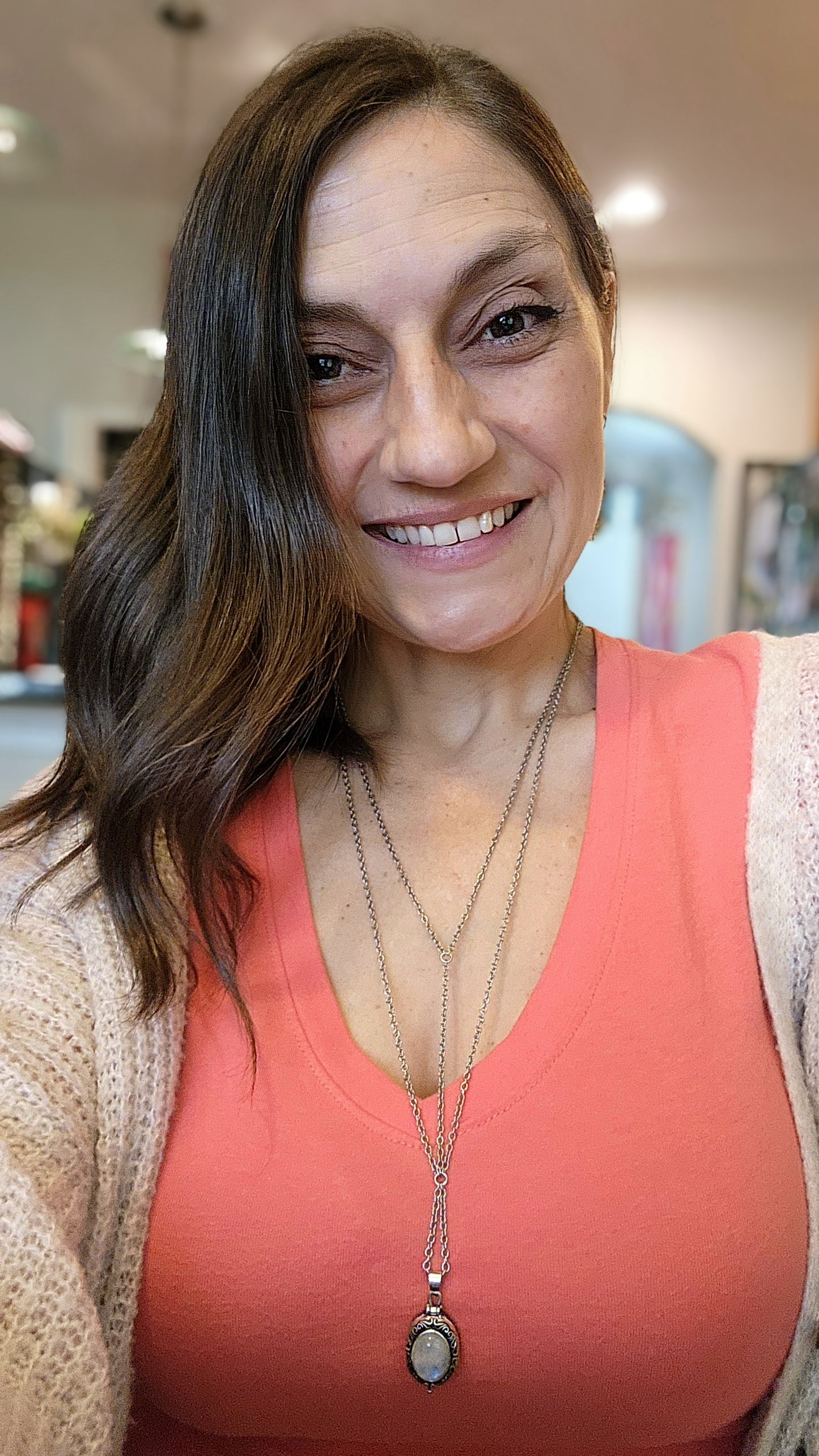 The Belle Style Necklace w/ Moonstone Locket