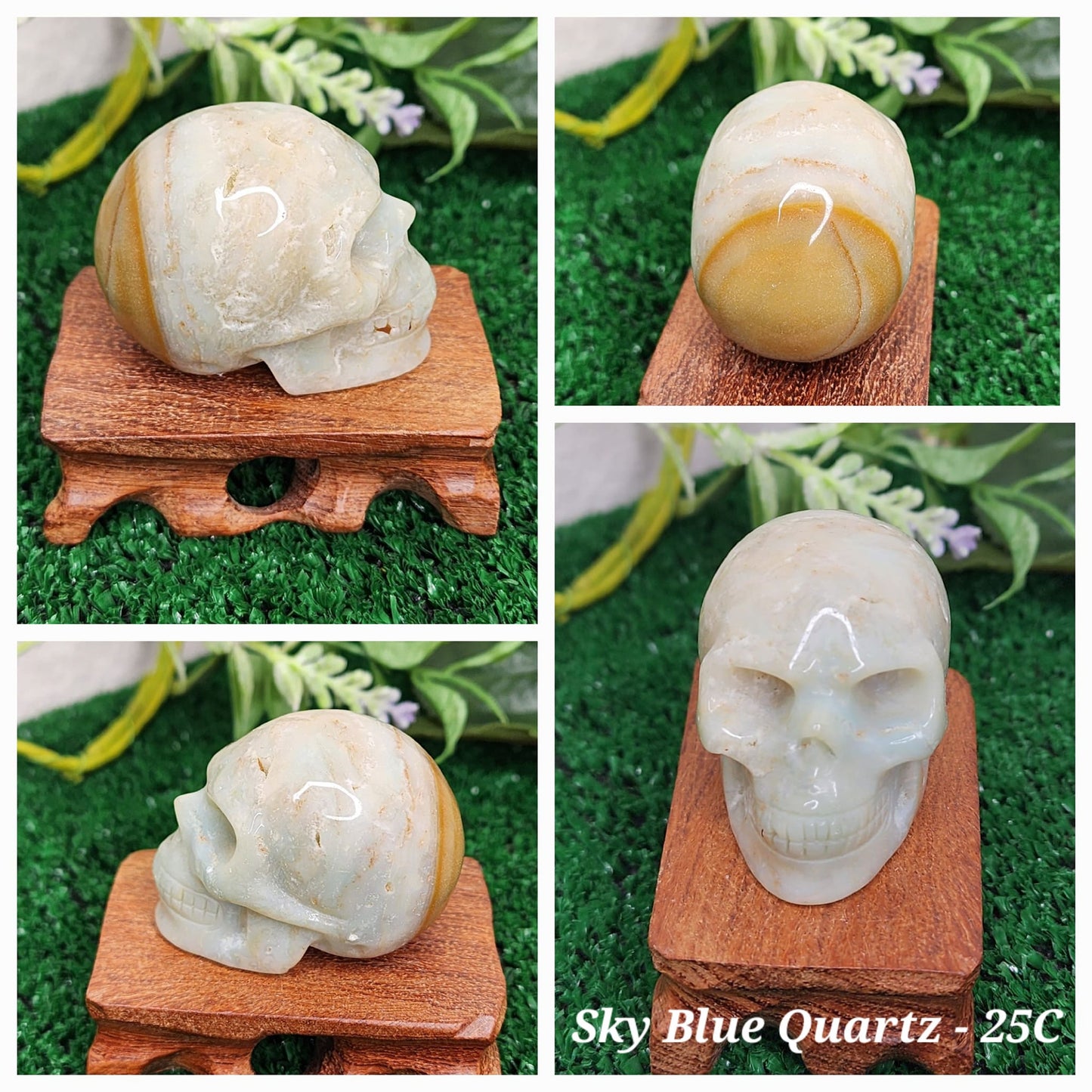 Sky Blue Quartz Crystal Skulls