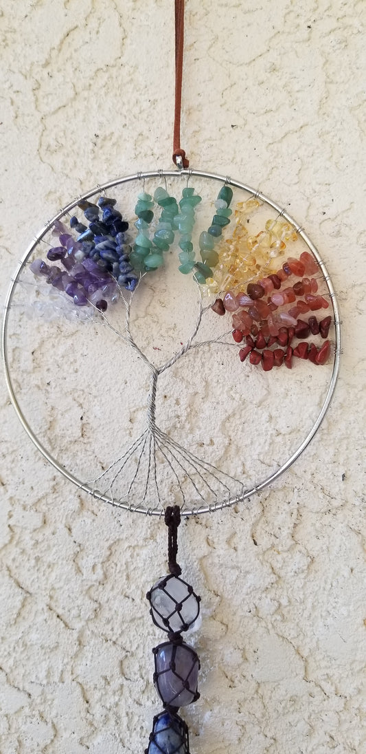 Large Silver Tree of Life (Crystal Decor Hanger)