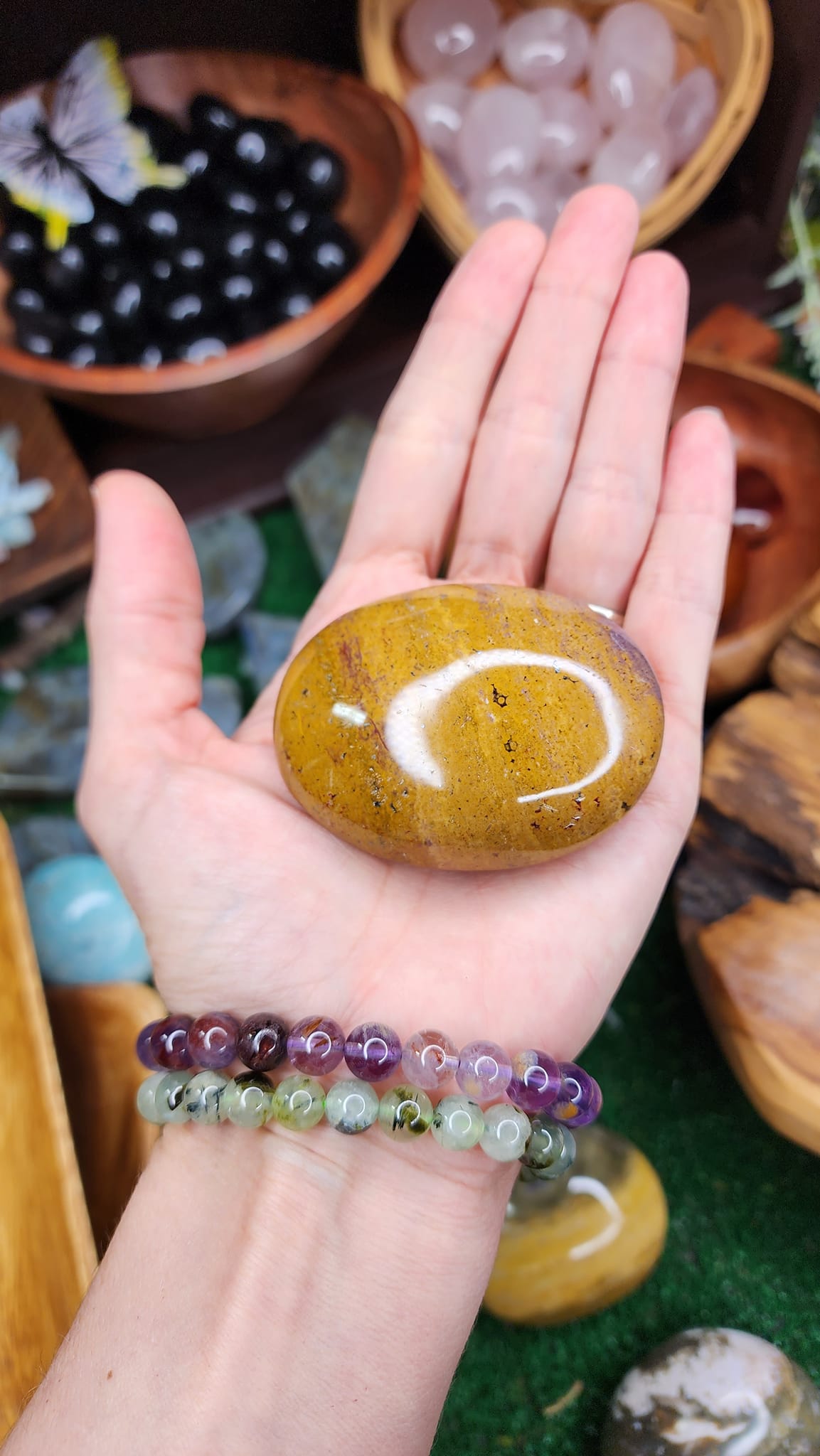 Ocean Jasper Palm Stone (#22)