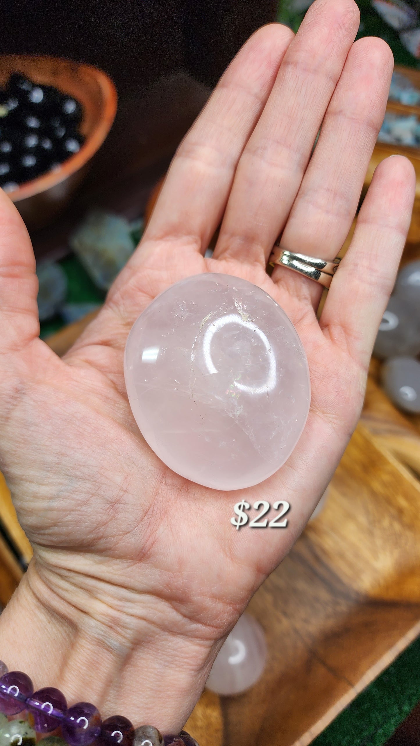 Rose Quartz Palm Stones