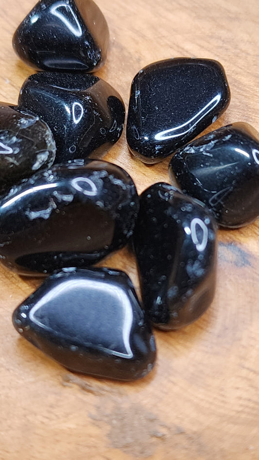 Black Obsidian Tumbles