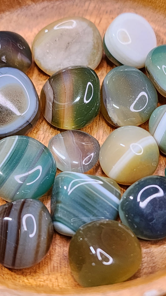 Green Agate Tumbles