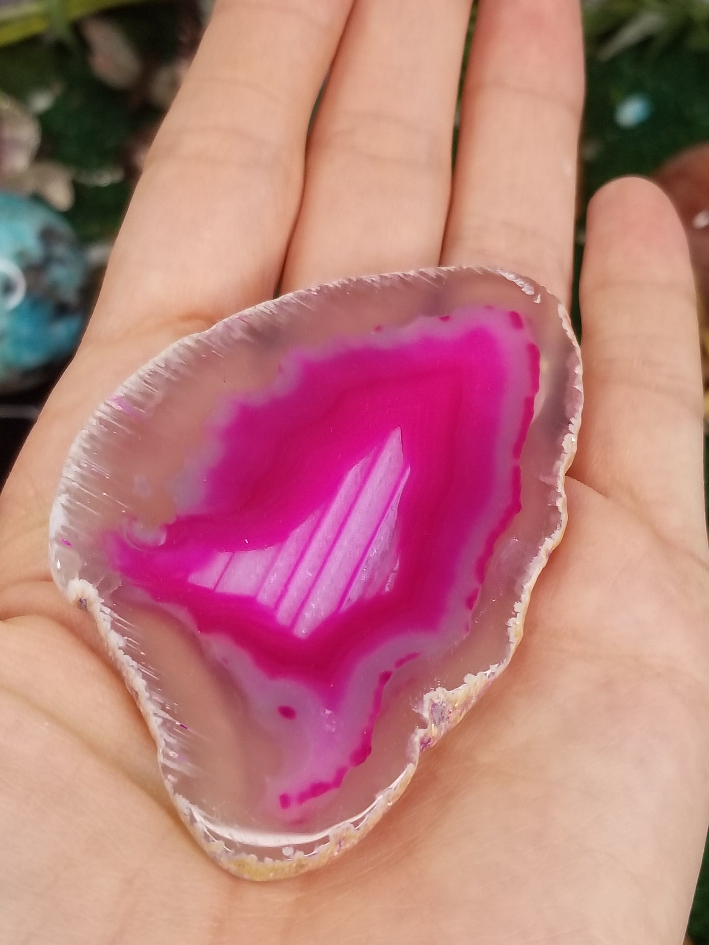 Pink Agate Slice 1