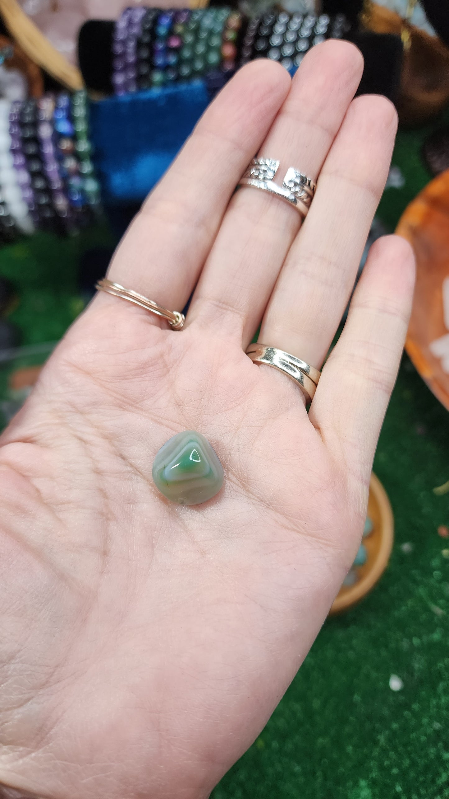 Green Agate Tumbles