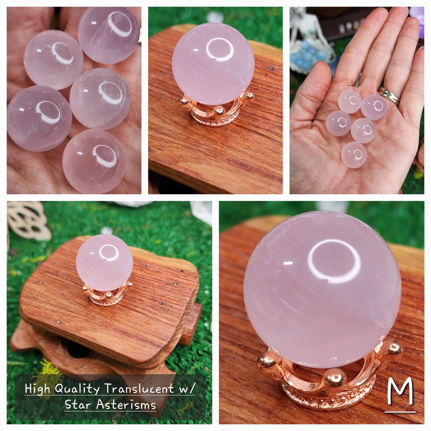 Mini Rose Quartz Spheres