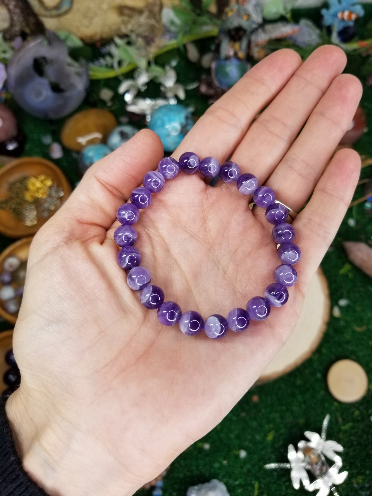 Dream Amethyst Beaded Bracelets (8mm)