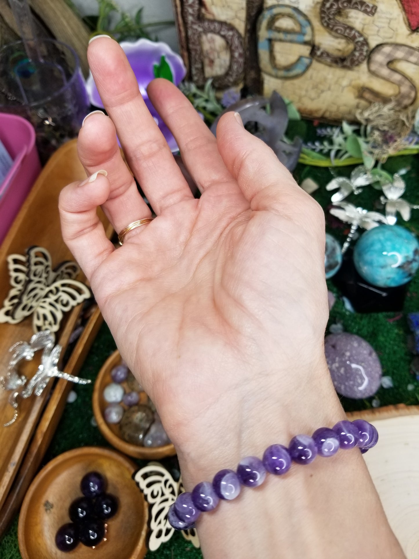 Dream Amethyst Beaded Bracelets (8mm)