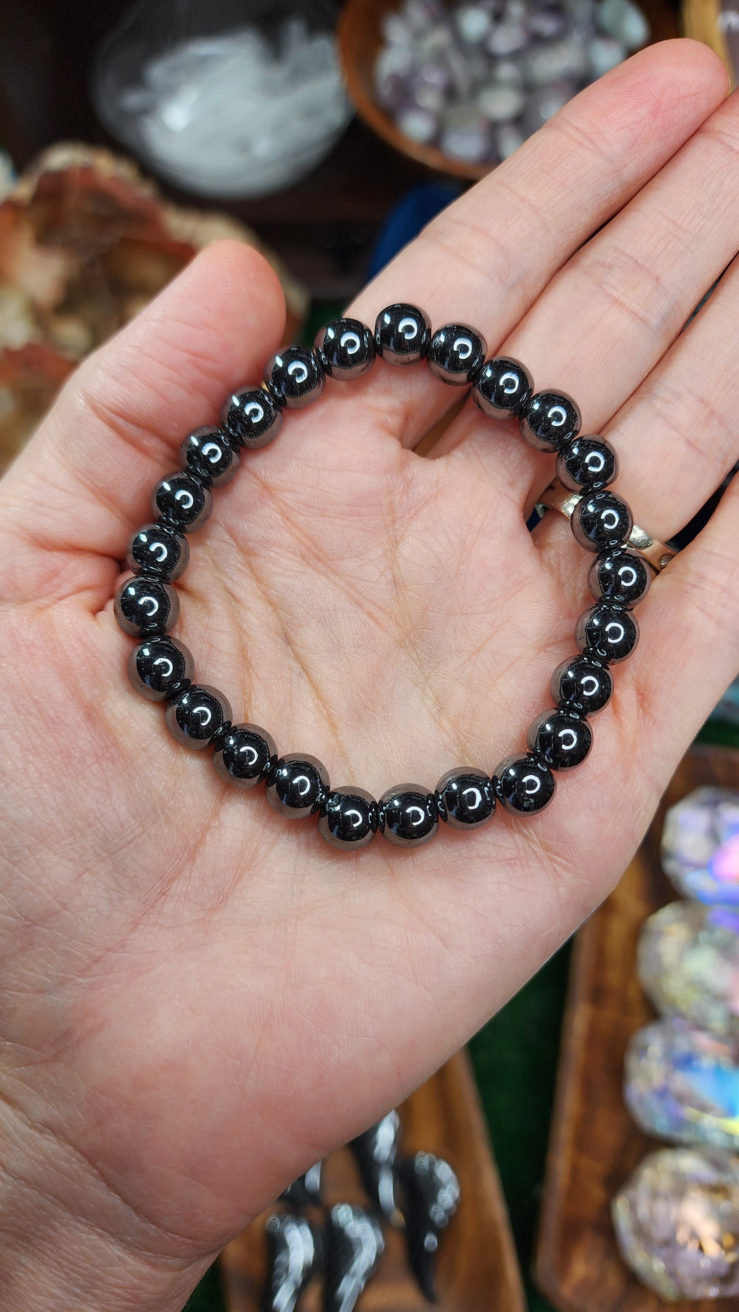 Hematite Beaded Bracelets (8mm)