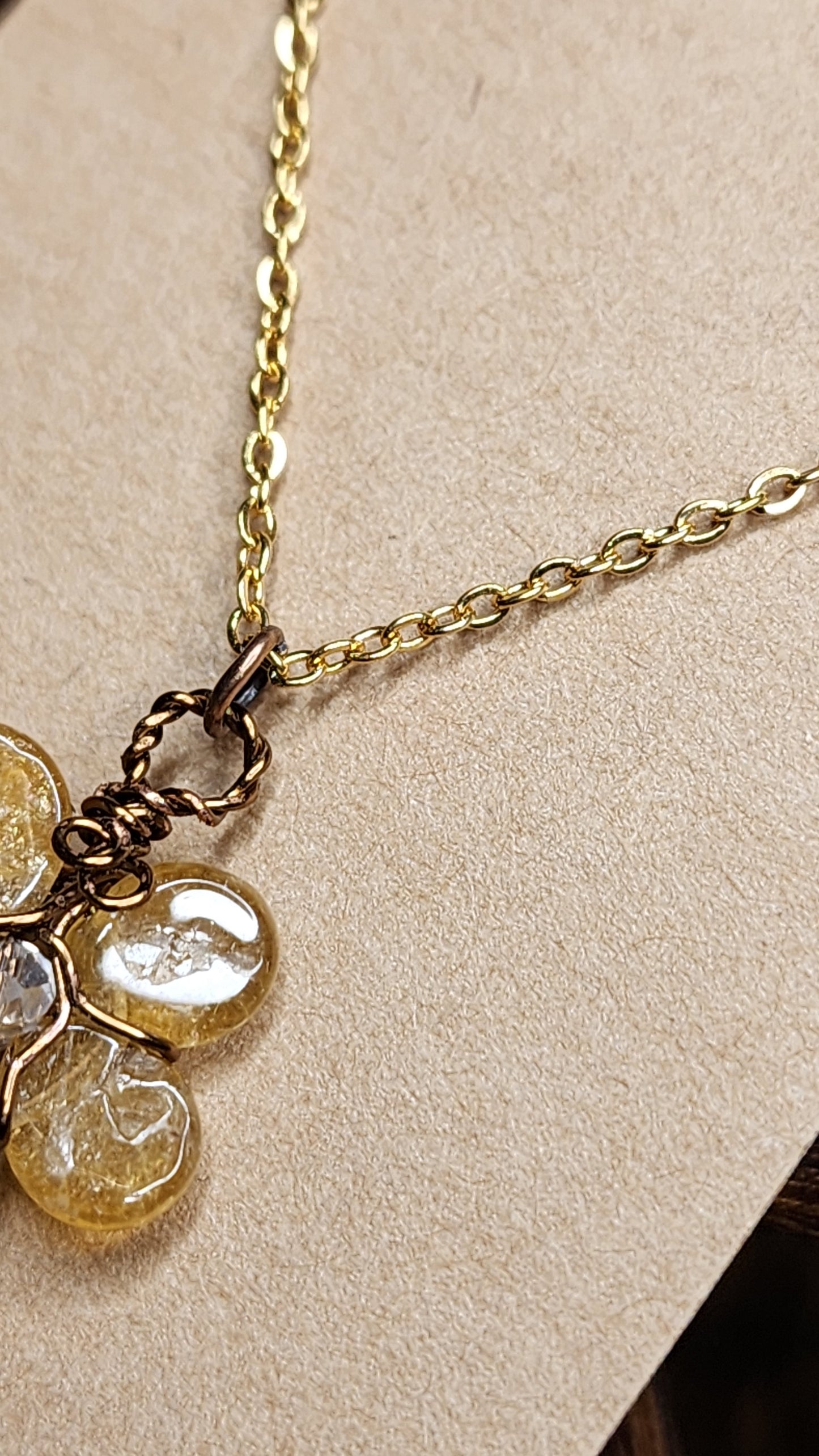 Yellow Tourmaline Flower Necklace 🌼