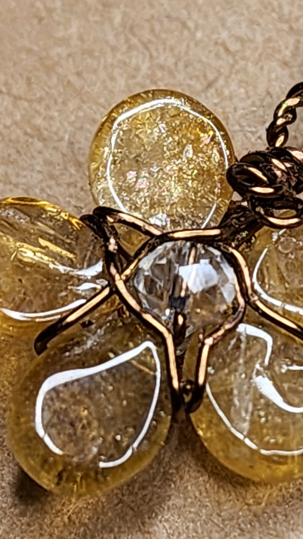 Yellow Tourmaline Flower Necklace 🌼