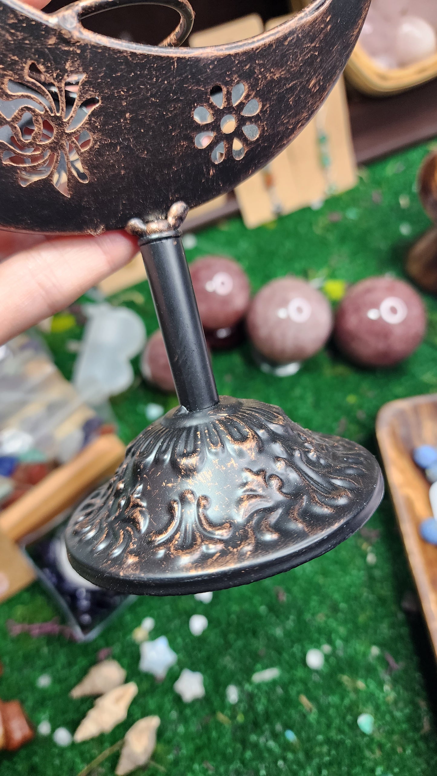 Bronze Crescent Moon - Sphere Holders 🌙