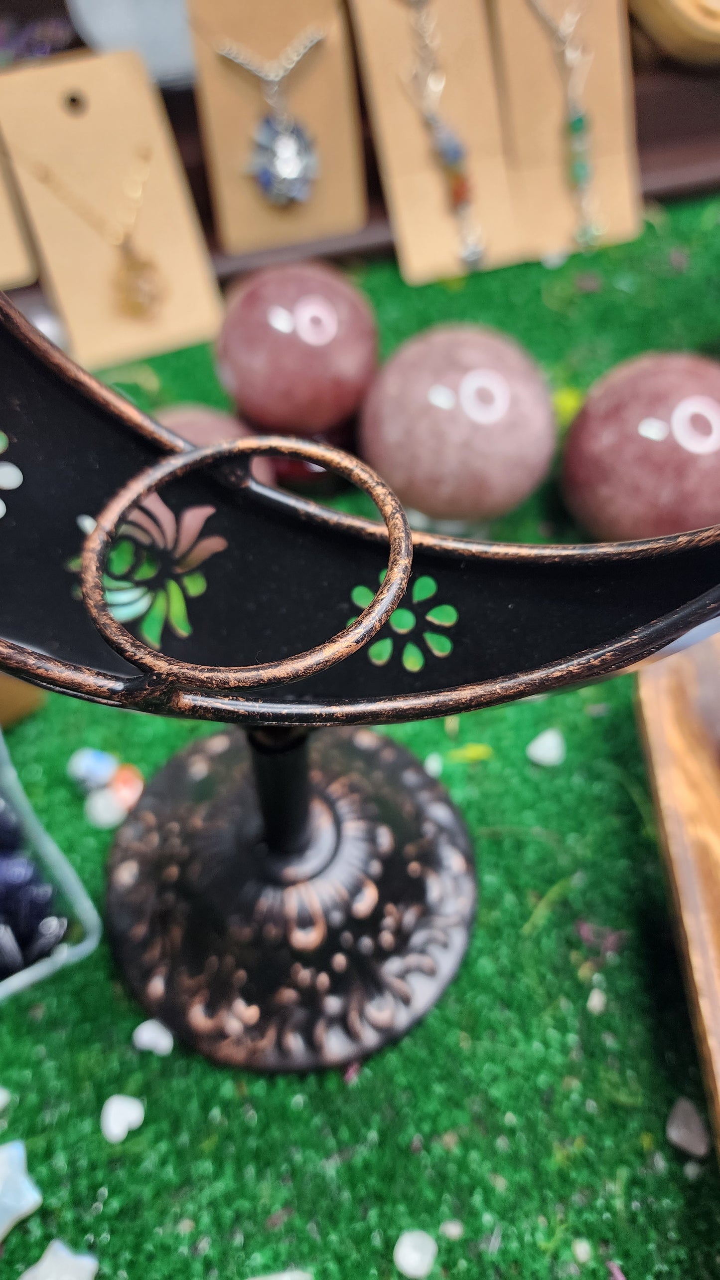 Bronze Crescent Moon - Sphere Holders 🌙