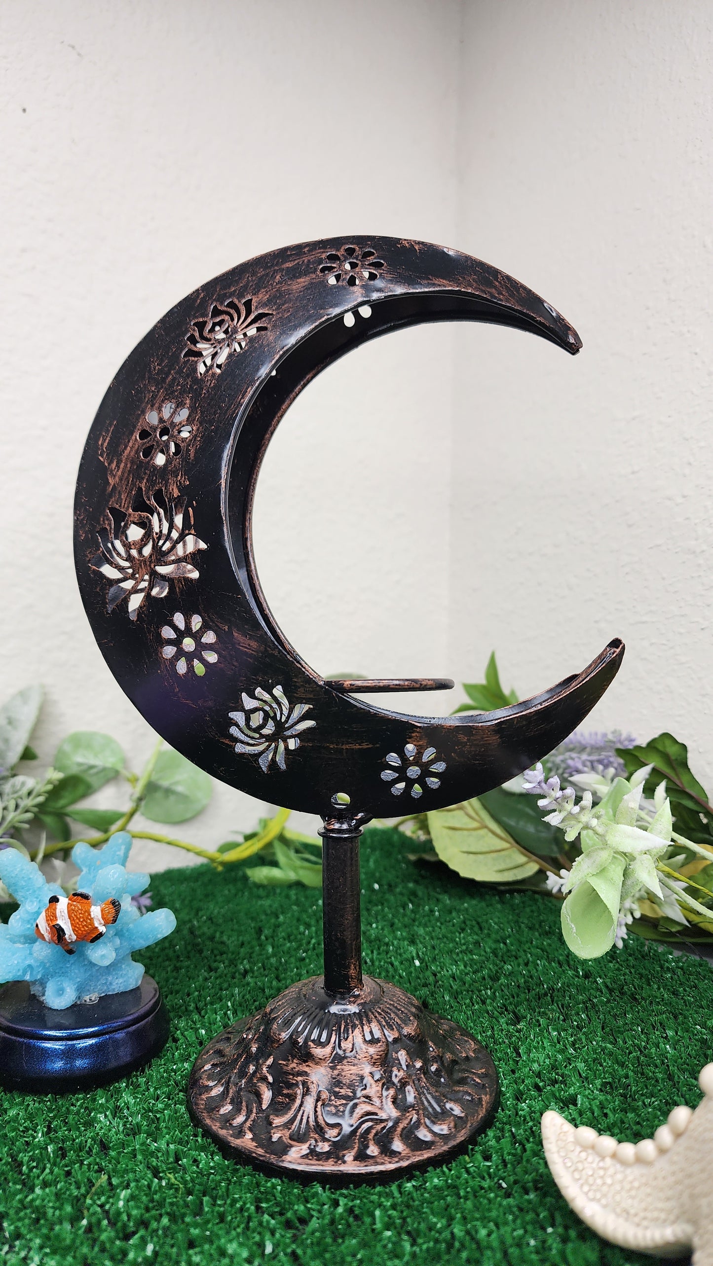 Bronze Crescent Moon - Sphere Holders 🌙