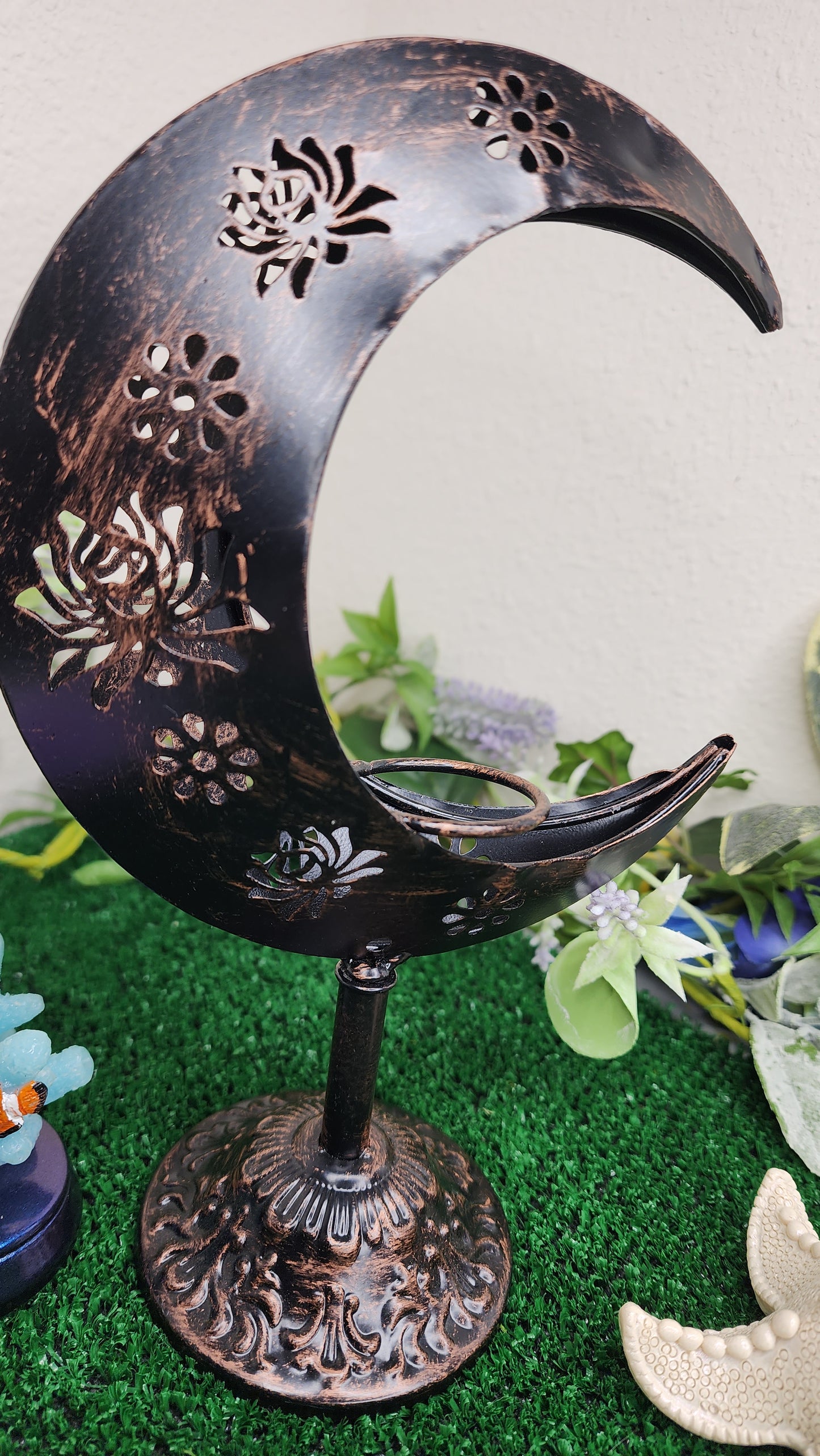 Bronze Crescent Moon - Sphere Holders 🌙