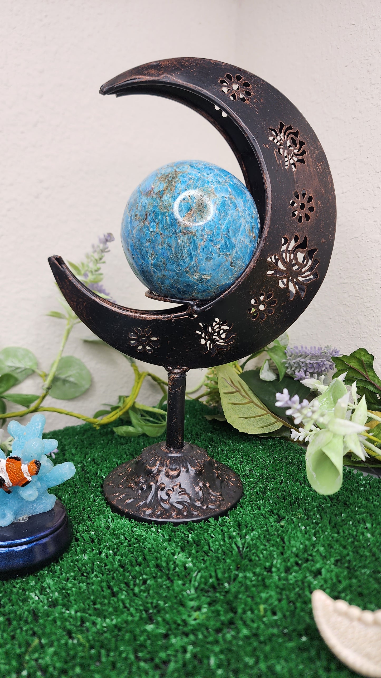 Bronze Crescent Moon - Sphere Holders 🌙