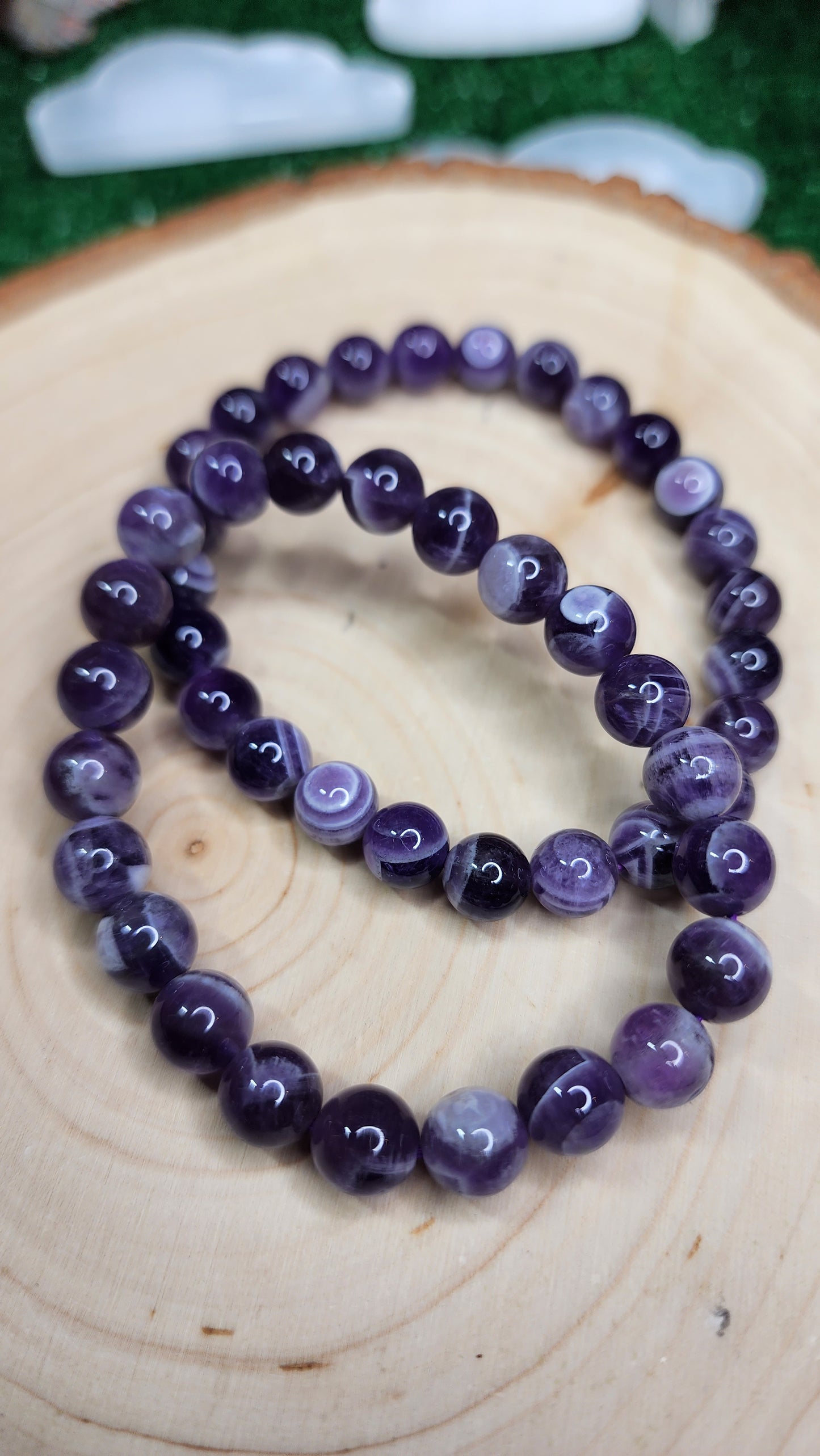 Dream Amethyst Beaded Bracelets (8mm)