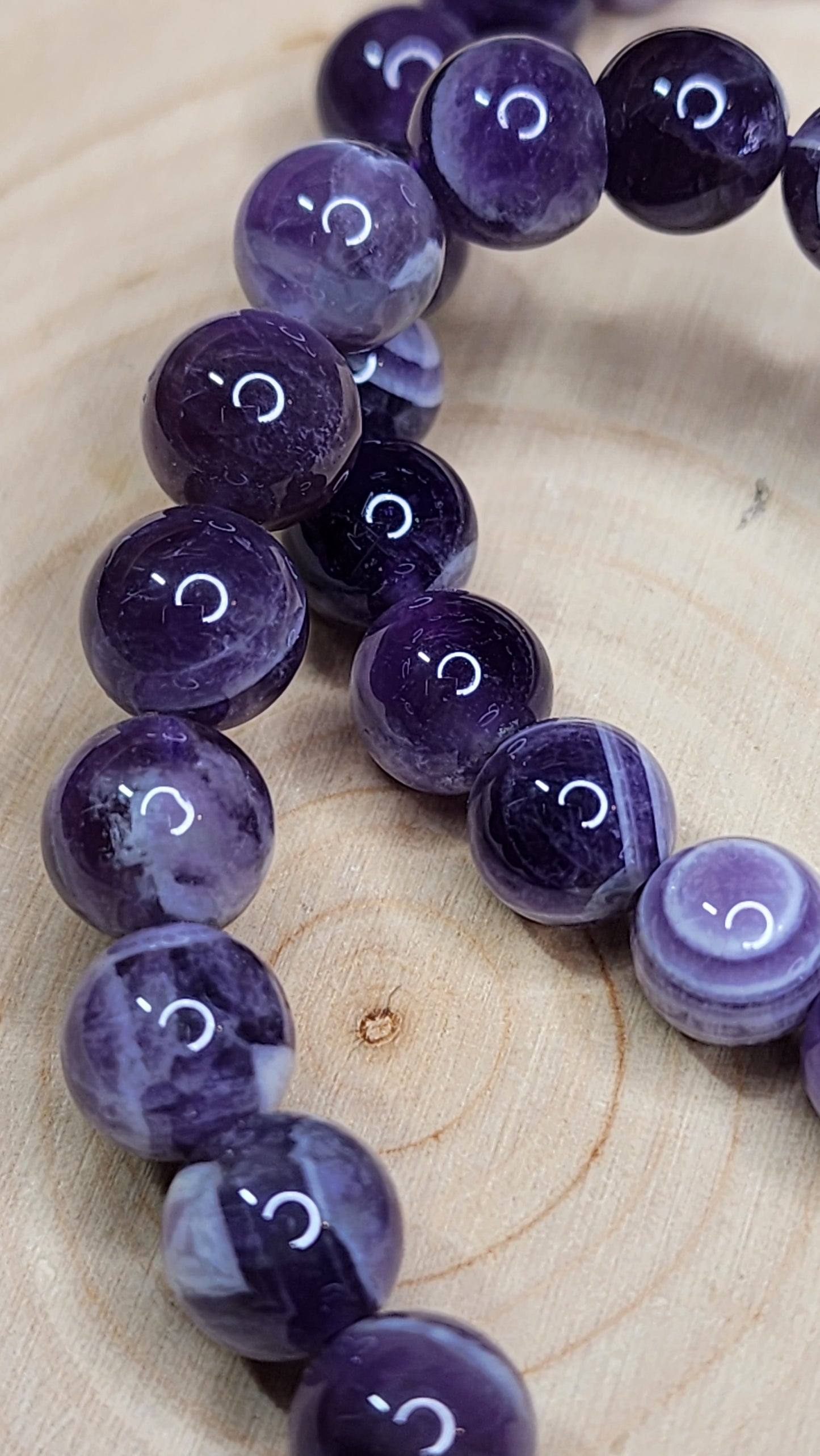 Dream Amethyst Beaded Bracelets (8mm)