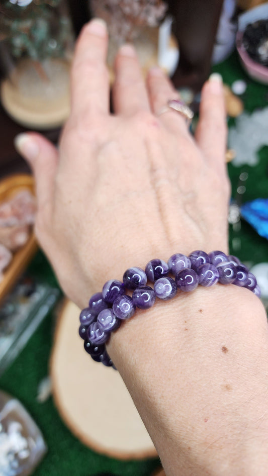 Dream Amethyst Beaded Bracelets (8mm)