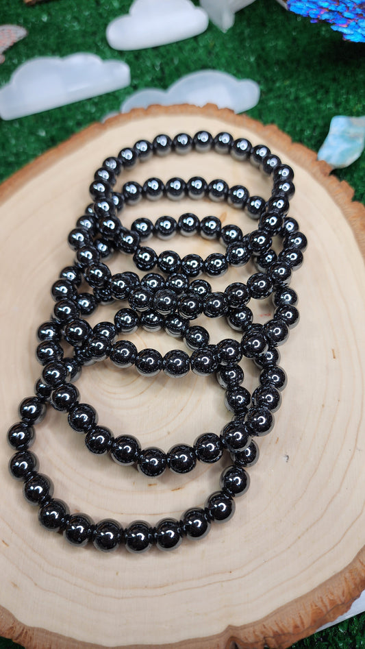Hematite Beaded Bracelets (8mm)