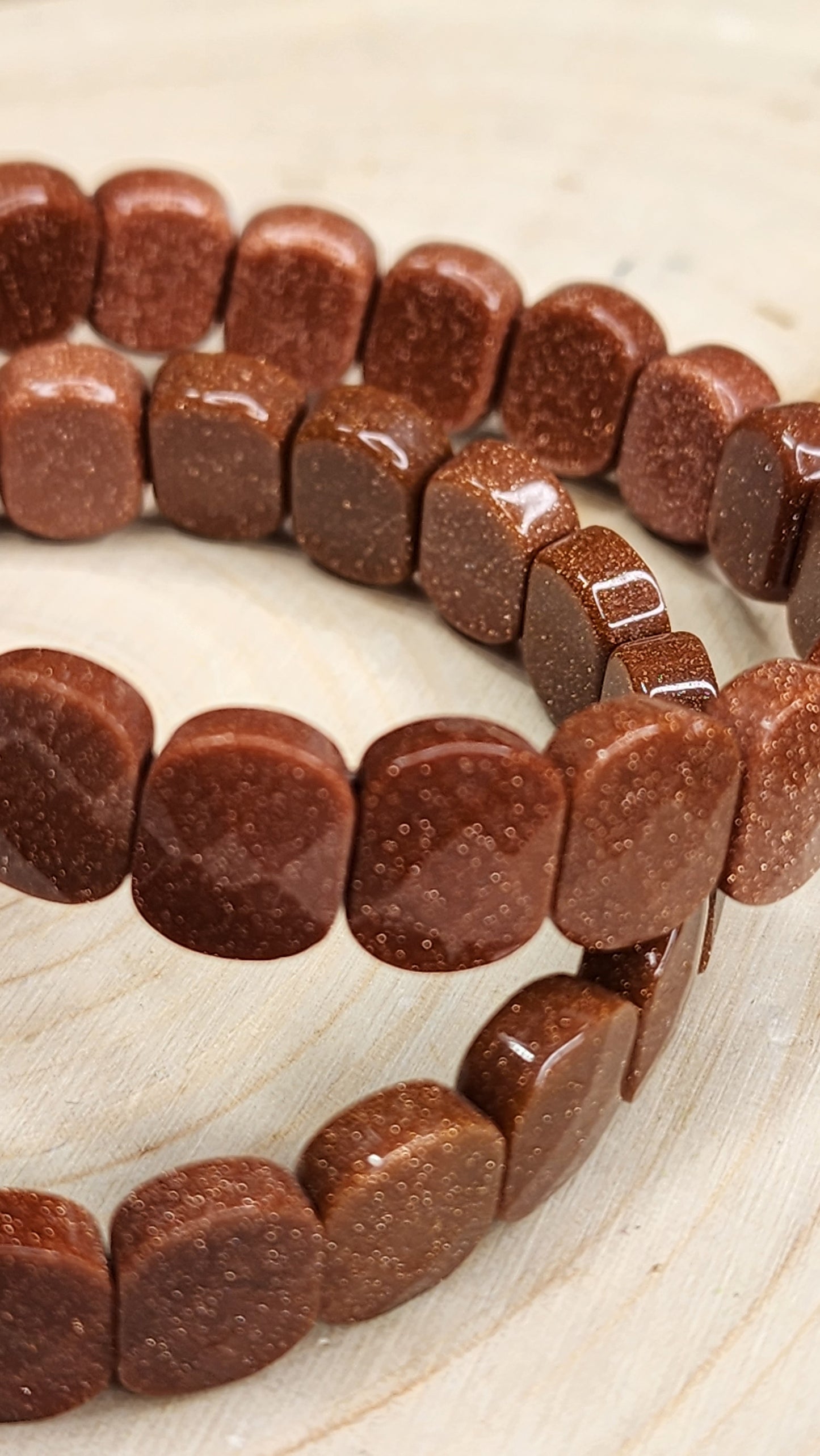 Goldstone Faceted Crystal Beaded Bracelets (11mm) ✨️
