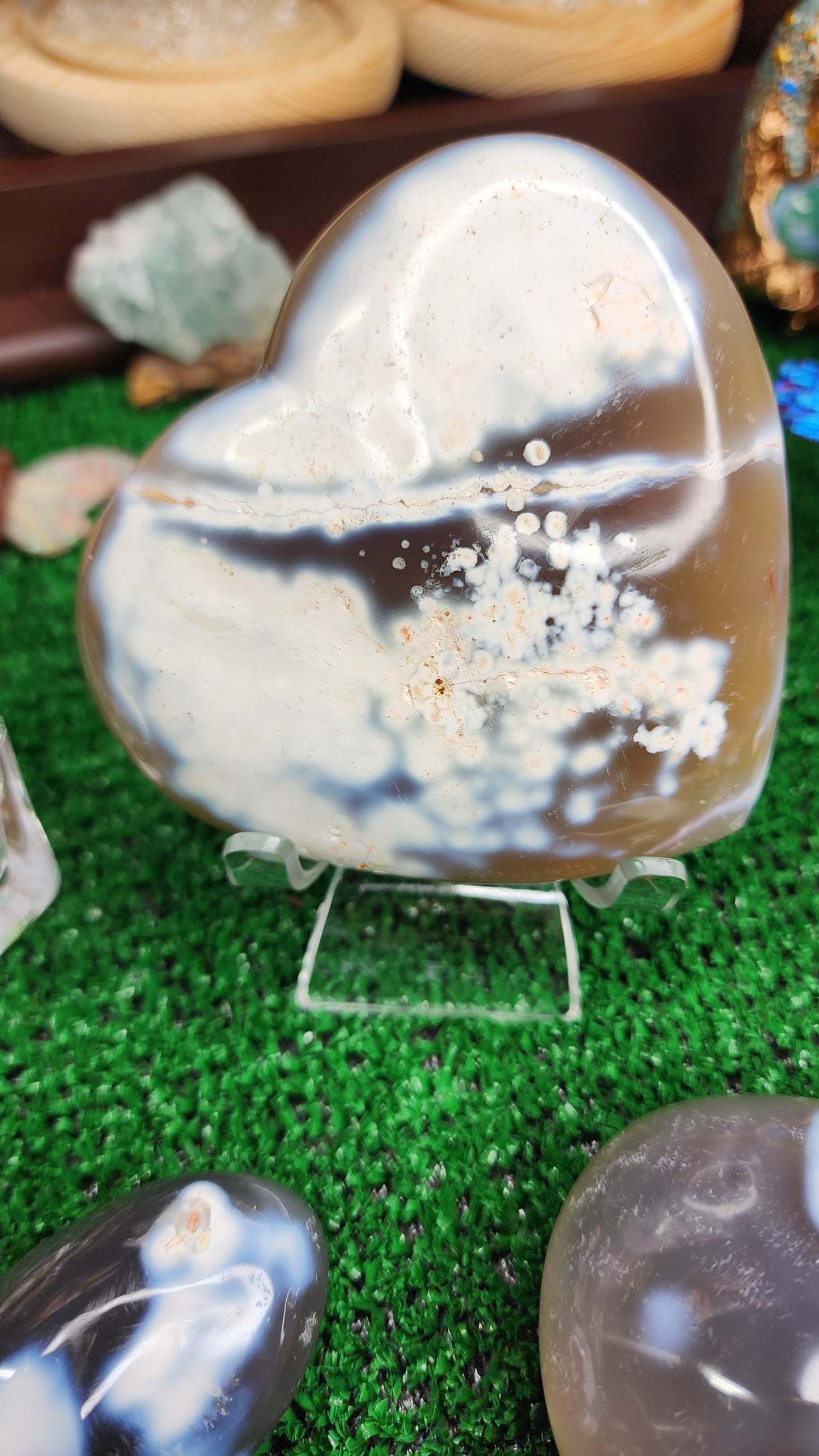 Orca Agate Heart