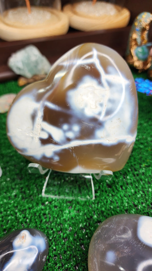Orca Agate Heart