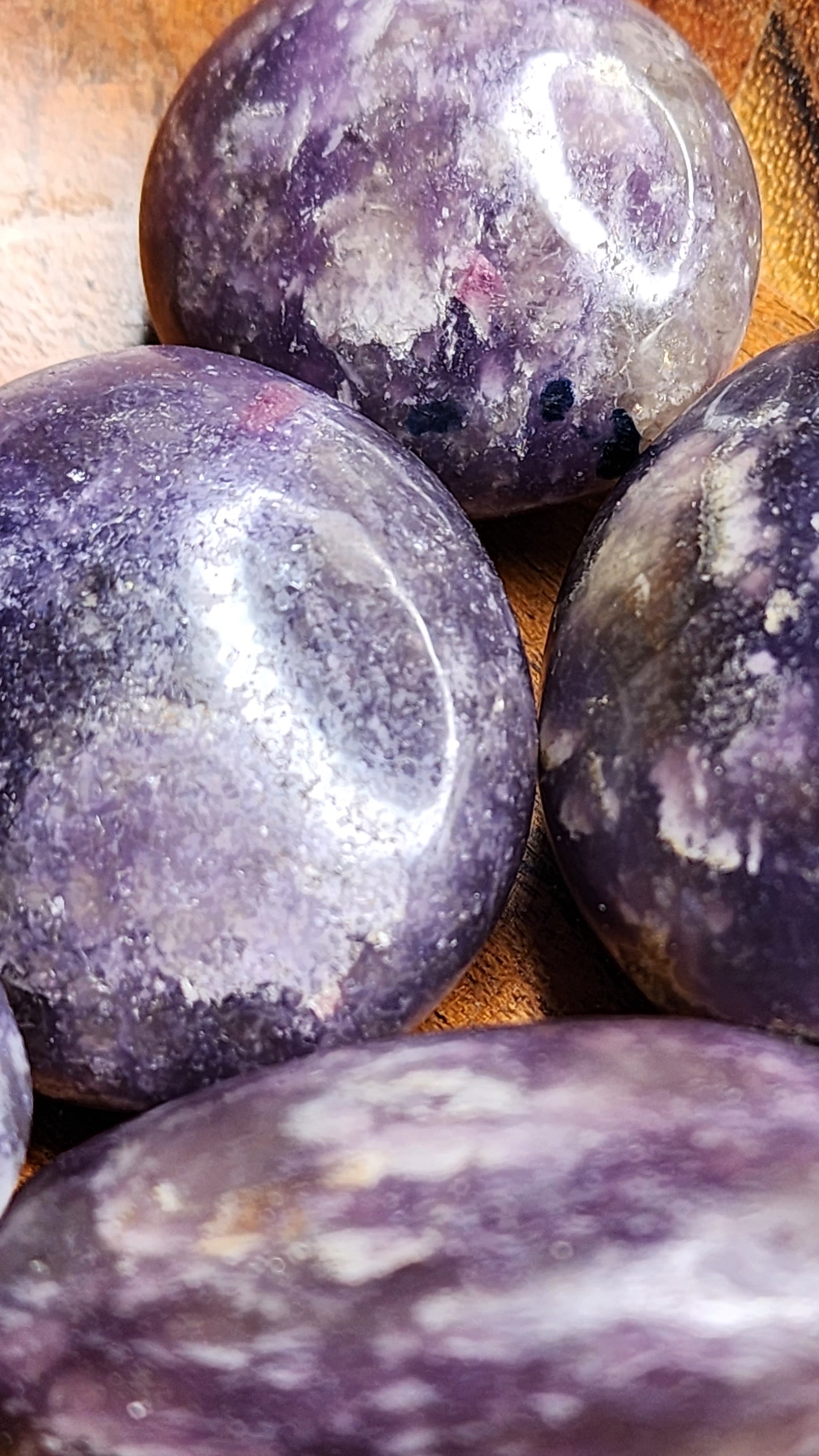 Lepidolite Palm Stones 💜