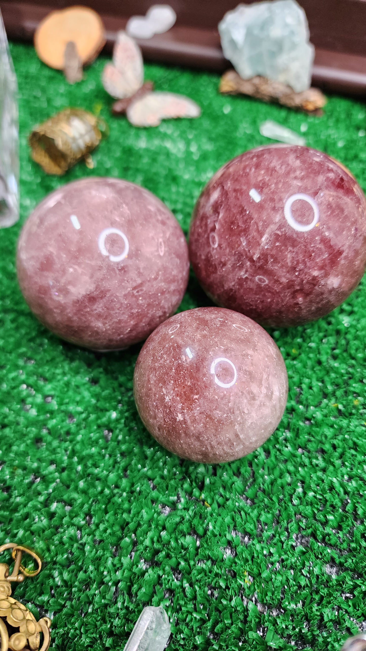 Strawberry Quartz Spheres 🍓