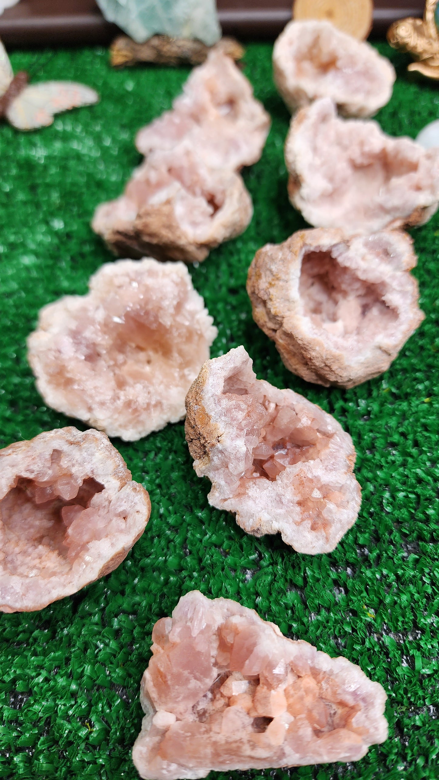 Pink Amethyst Geode Clusters 🎀