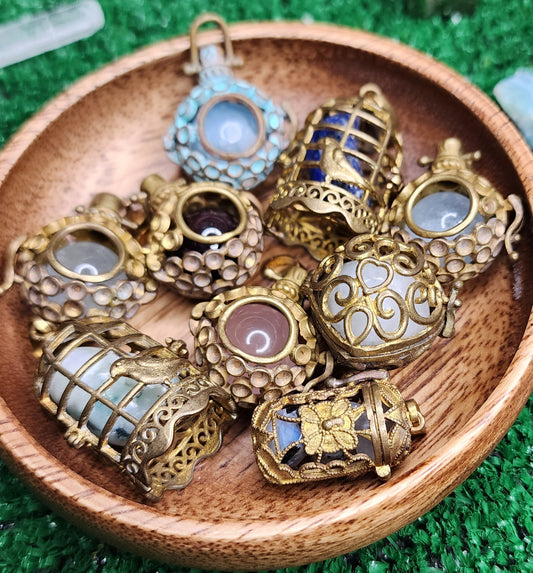 Copper Cages with Crystals