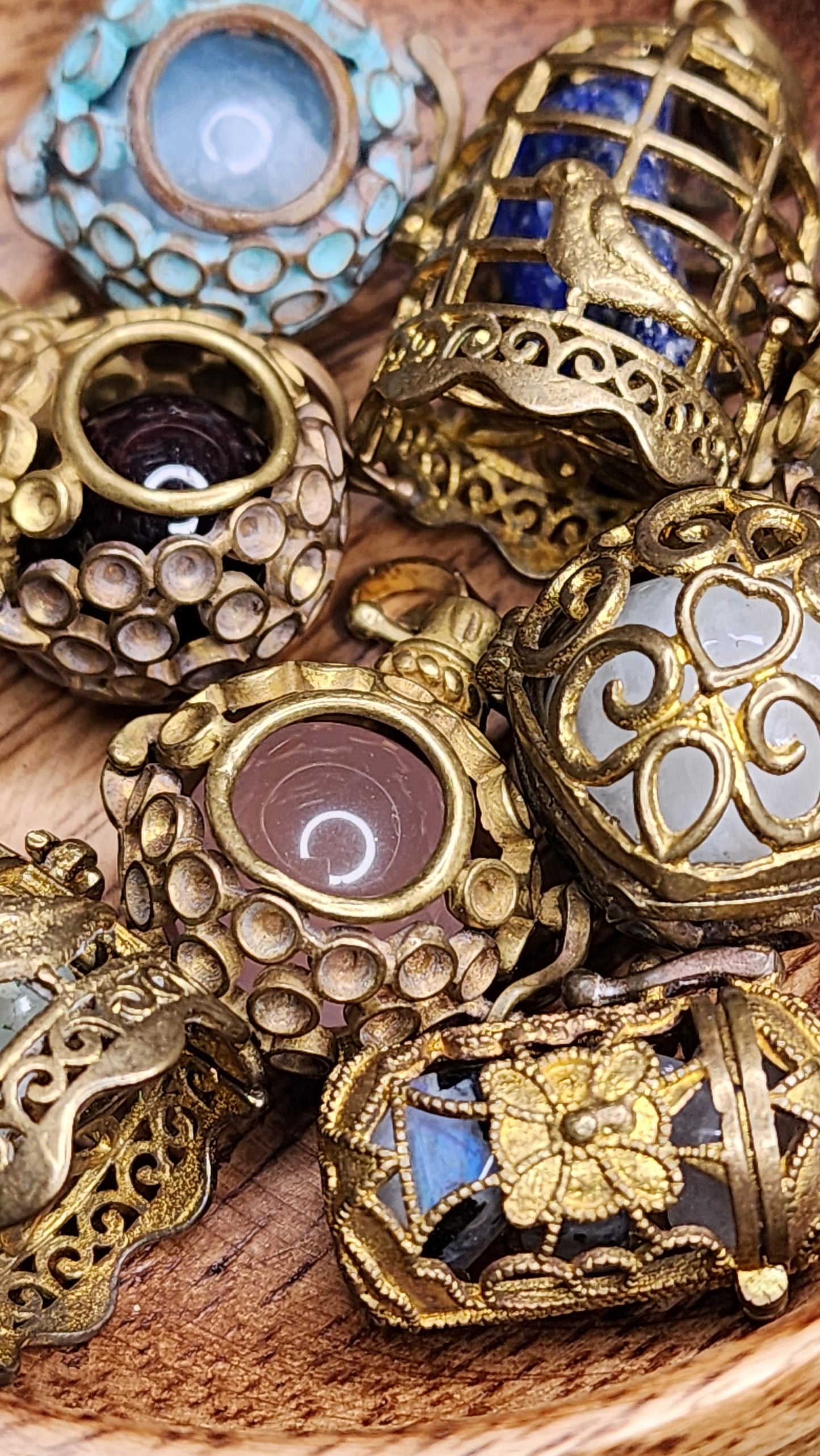 Copper Cages with Crystals