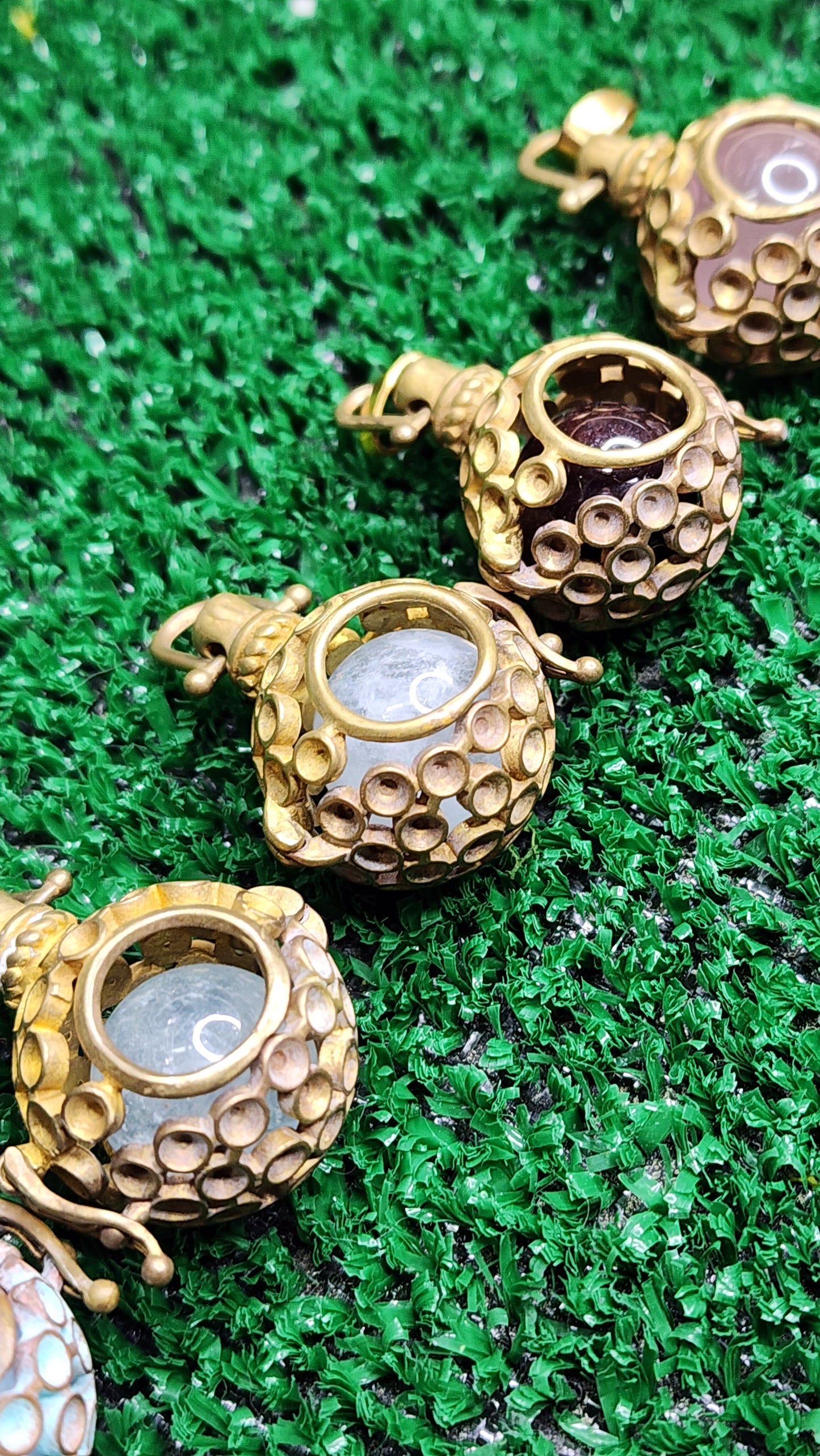 Copper Cages with Crystals