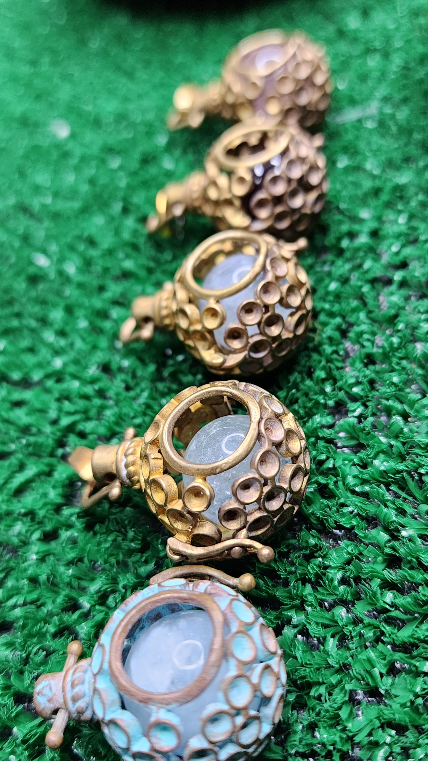 Copper Cages with Crystals