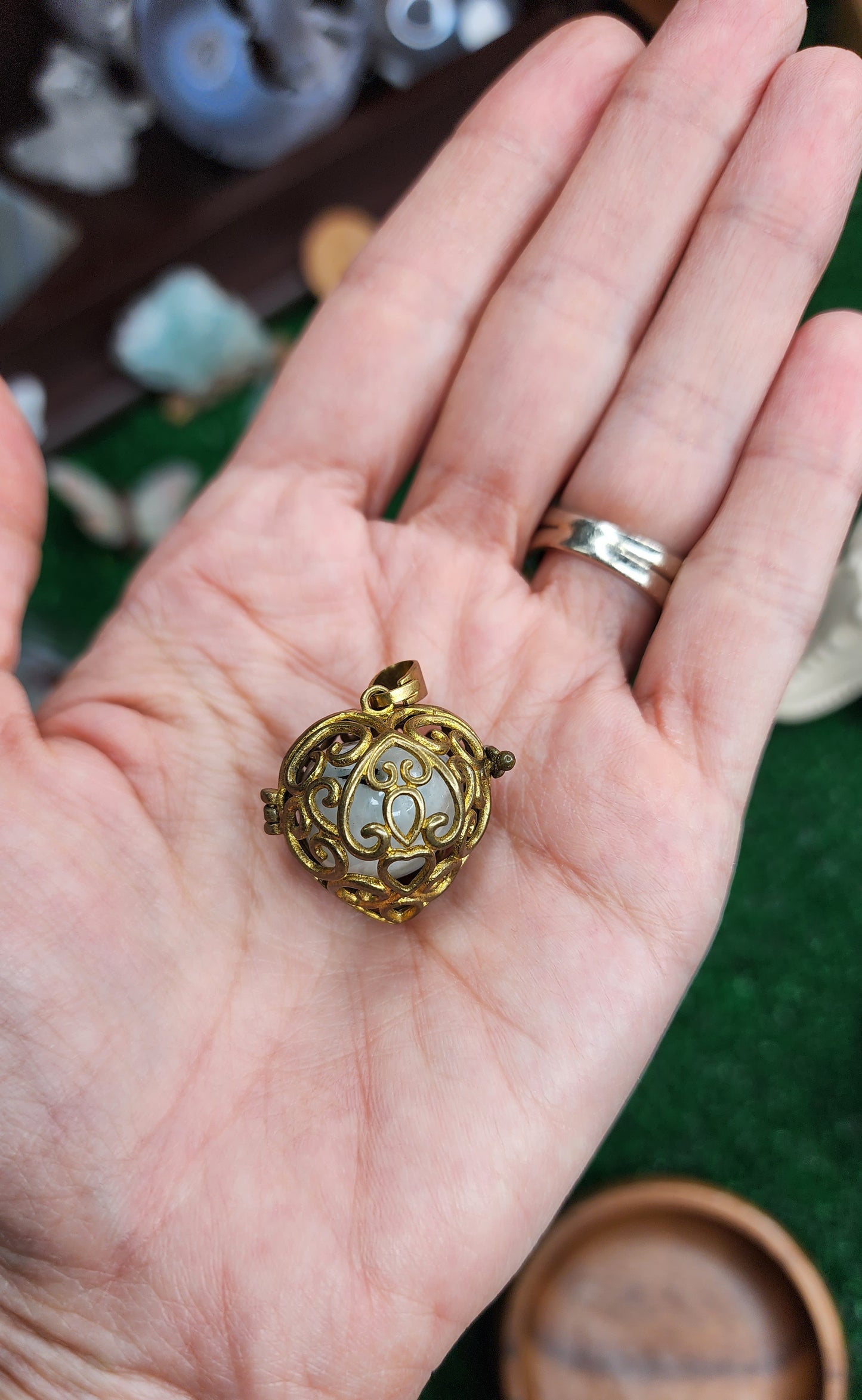Copper Cages with Crystals