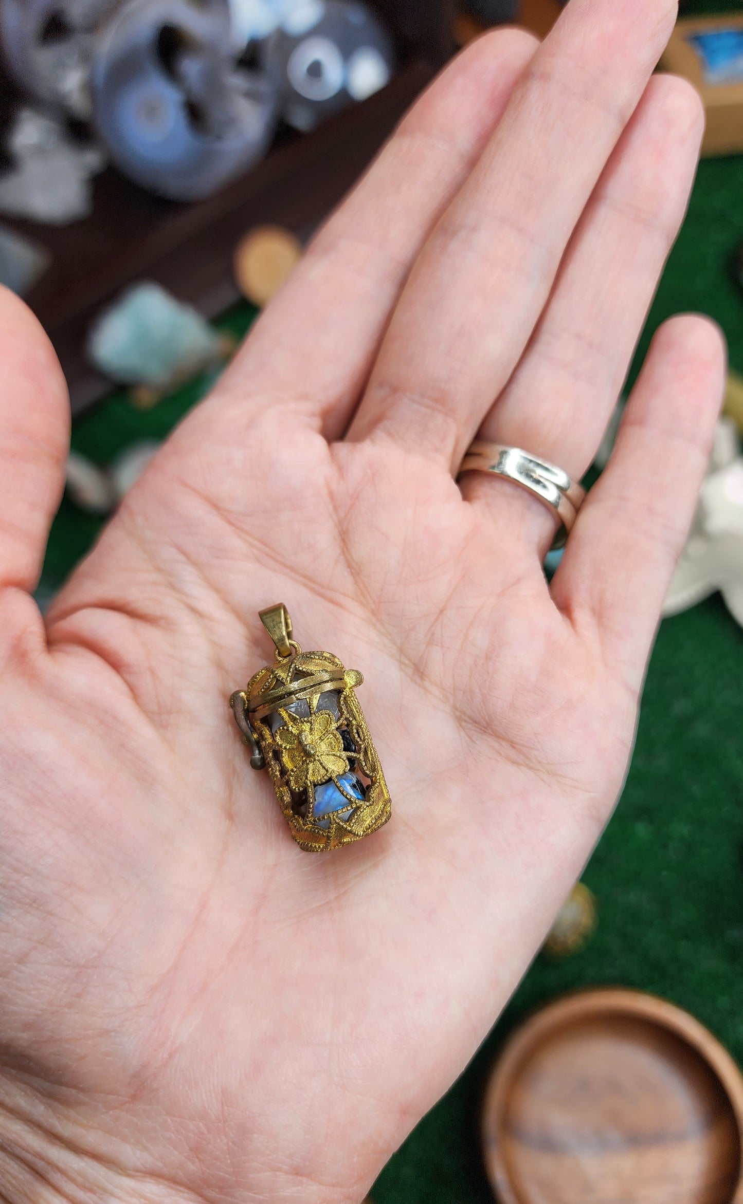 Copper Cages with Crystals