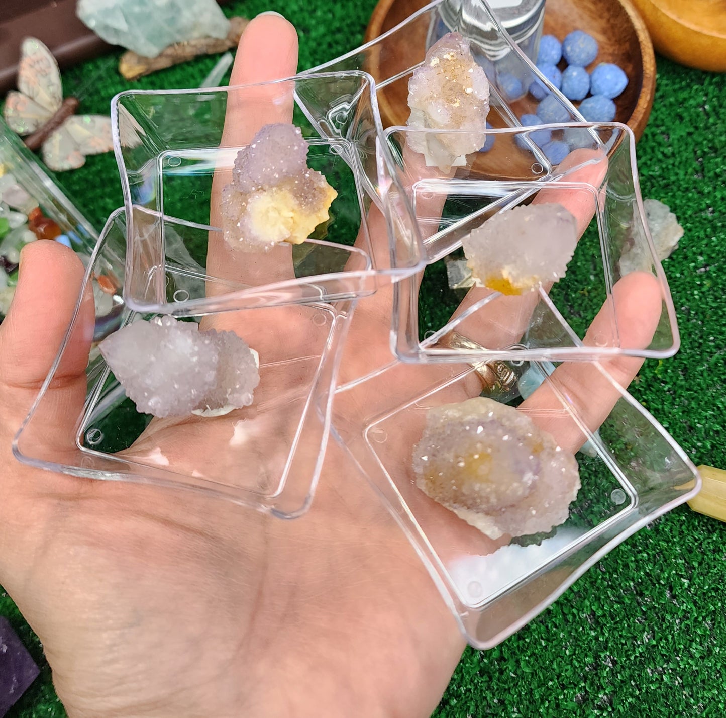 Cactus Quartz / Spirit Quartz Clusters