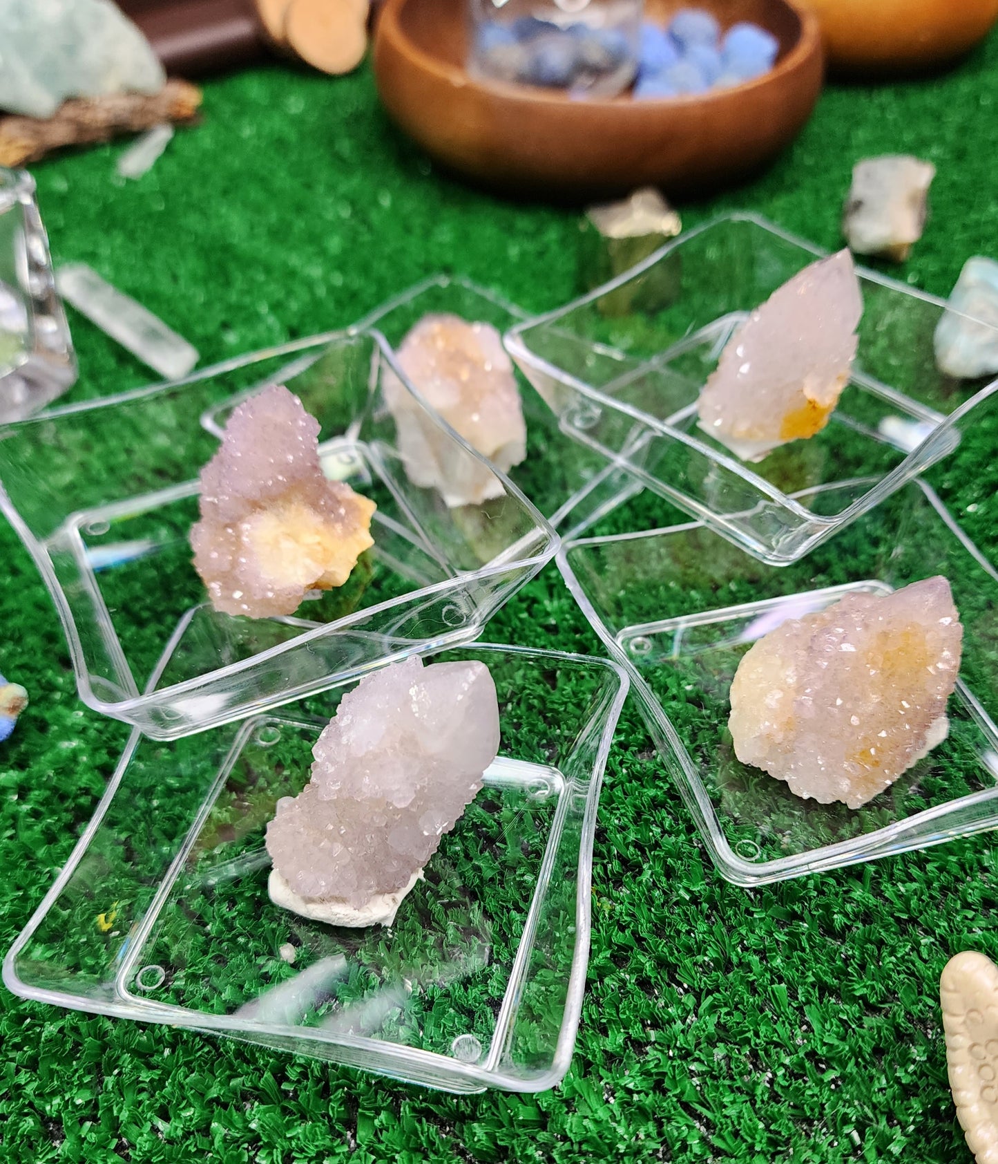 Cactus Quartz / Spirit Quartz Clusters