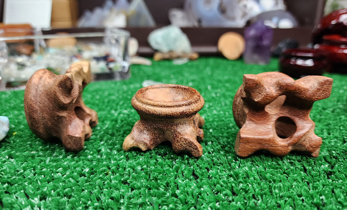 Carved Wood - Sphere Stands