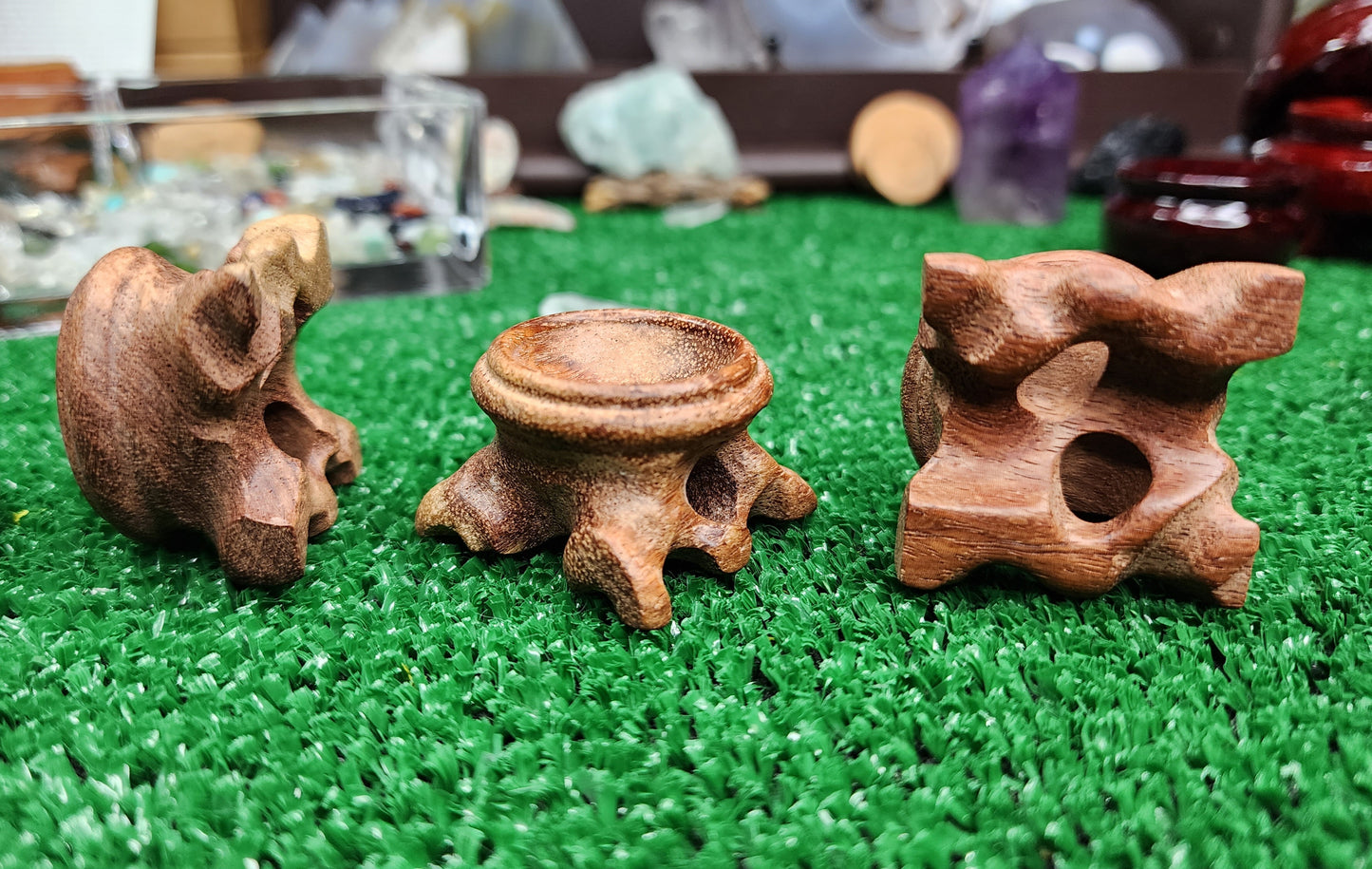 Carved Wood - Sphere Stands