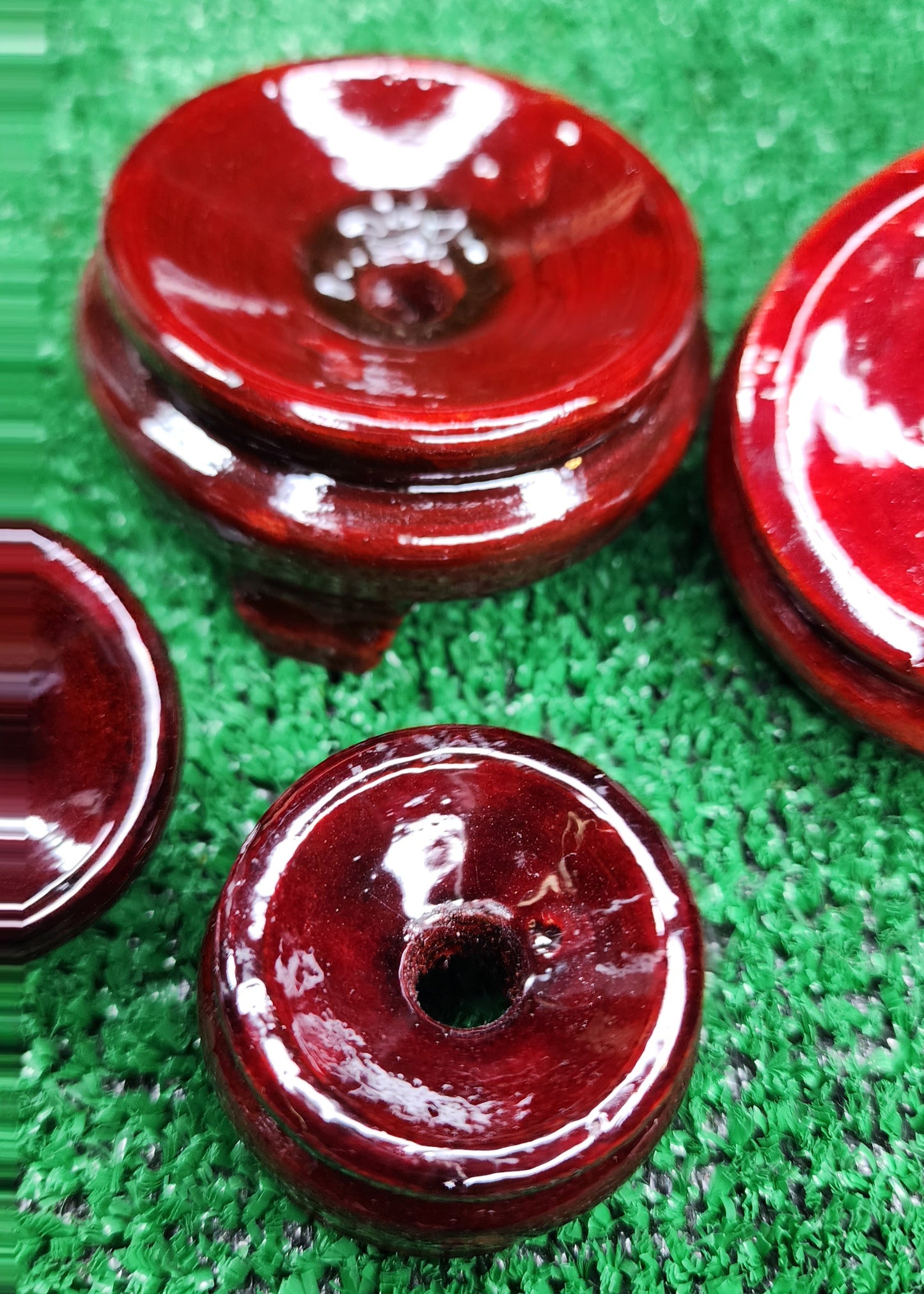 Glossy Cherry Wood - Sphere Stands