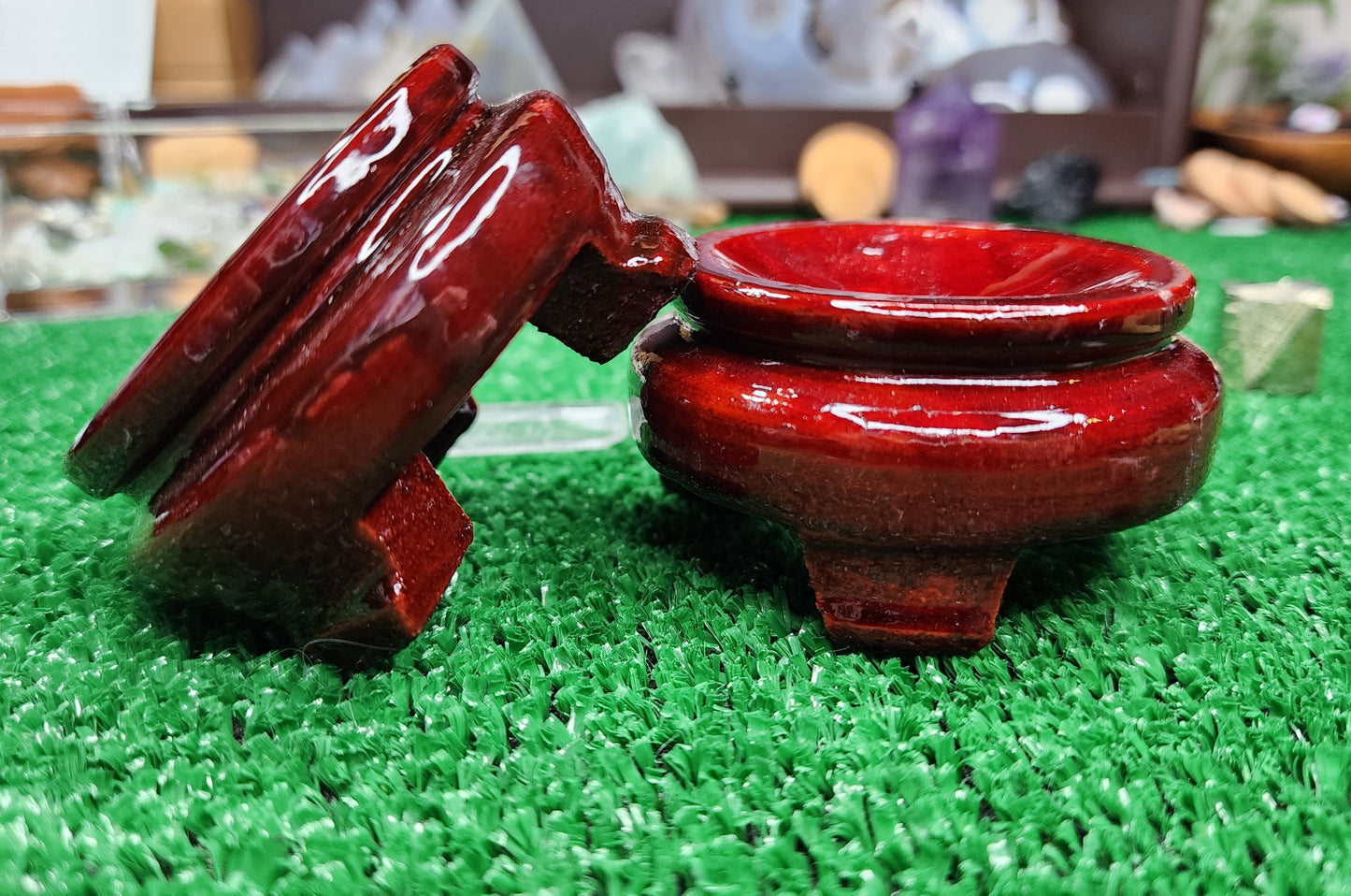 Glossy Cherry Wood - Sphere Stands