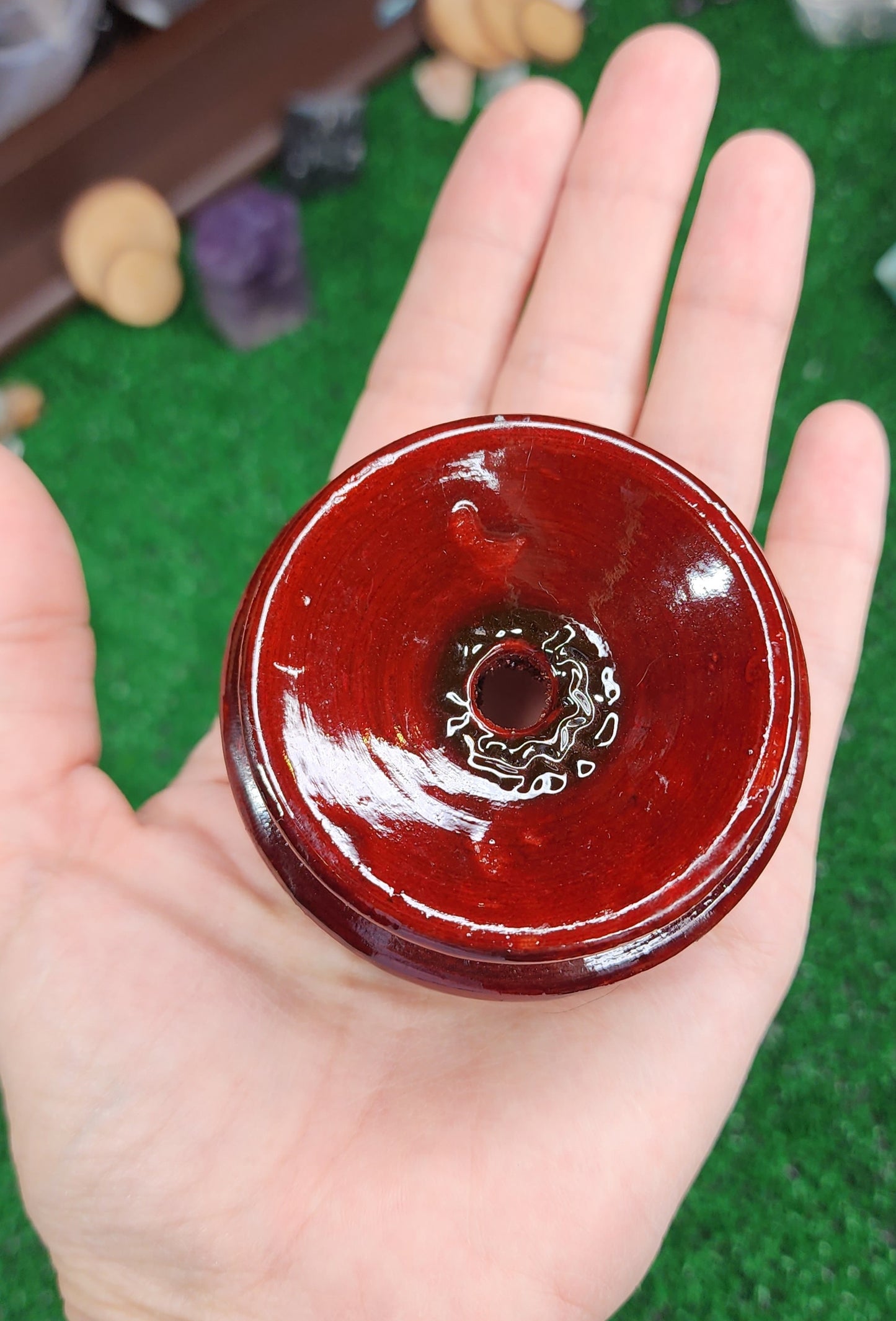 Glossy Cherry Wood - Sphere Stands