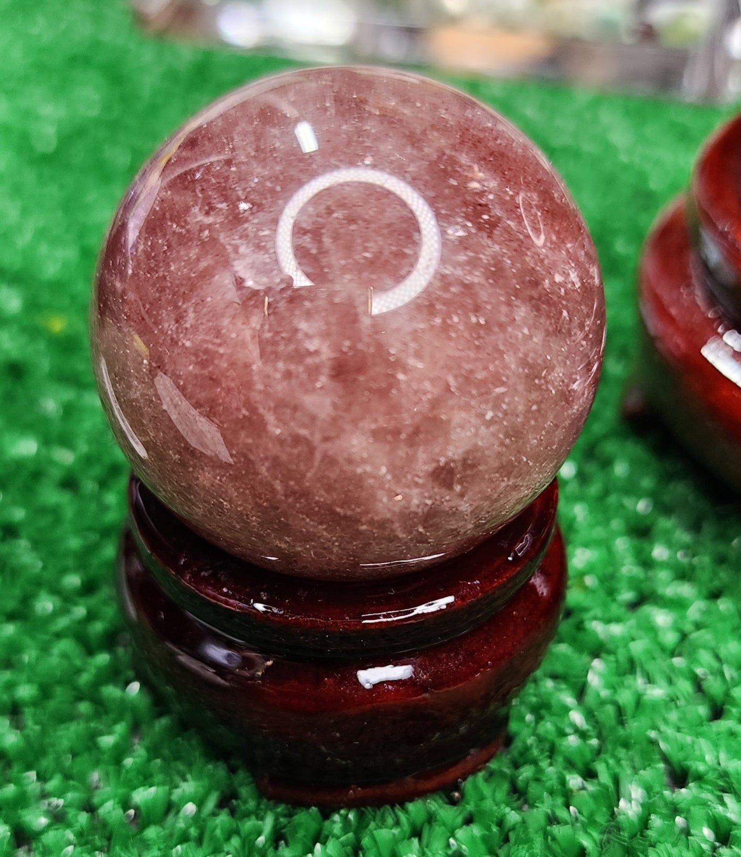 Glossy Cherry Wood - Sphere Stands