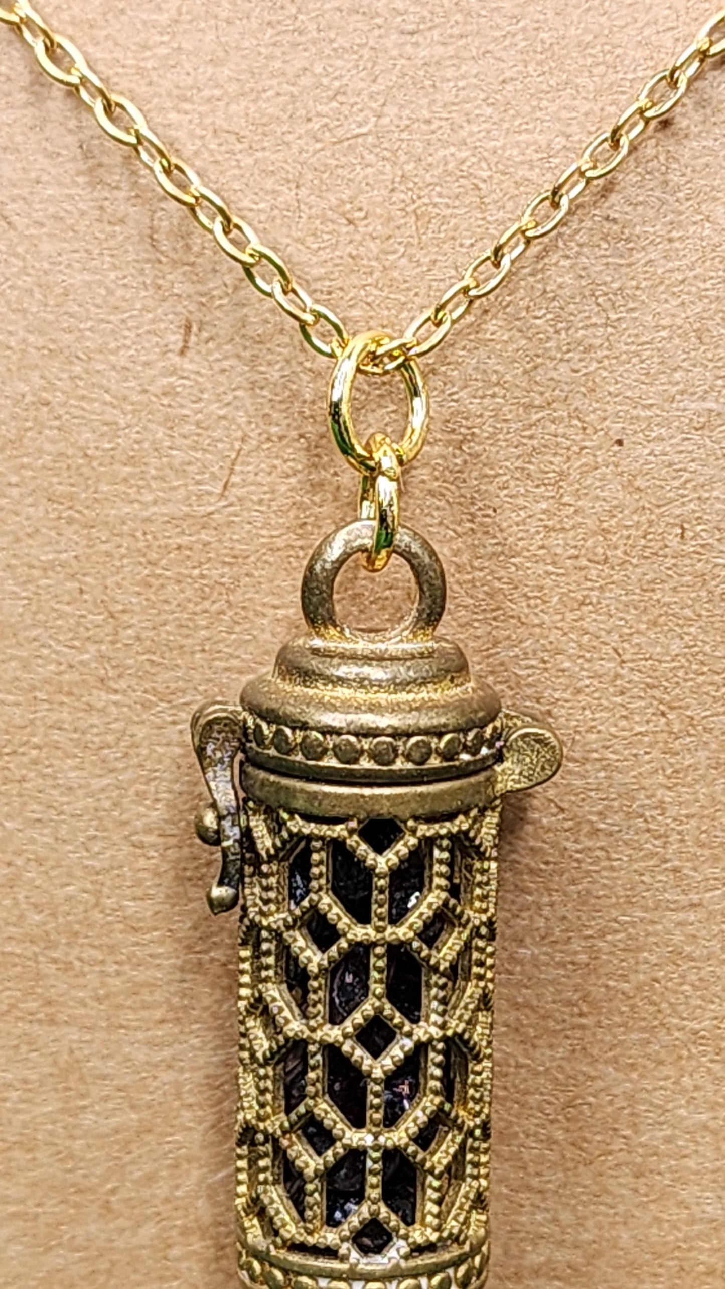 Copper Cage Pendants with Crystal Chips and Charms✨️